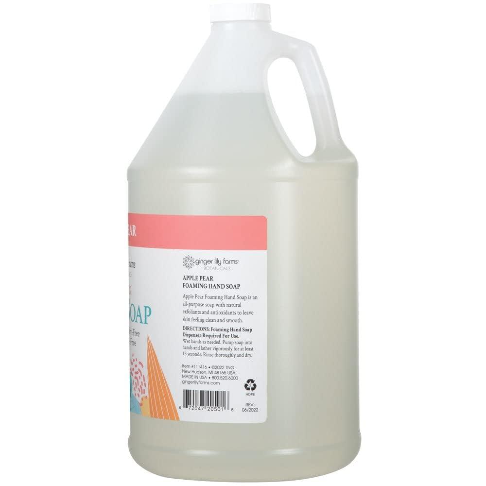 image:imageGinger Lily Farms Botanicals AllPurpose Foaming Hand Soap Refill 100 Vegan amp CrueltyFree Vanilla Sugar Bliss Scent 1 Gallon 128 fl ozApple Pear