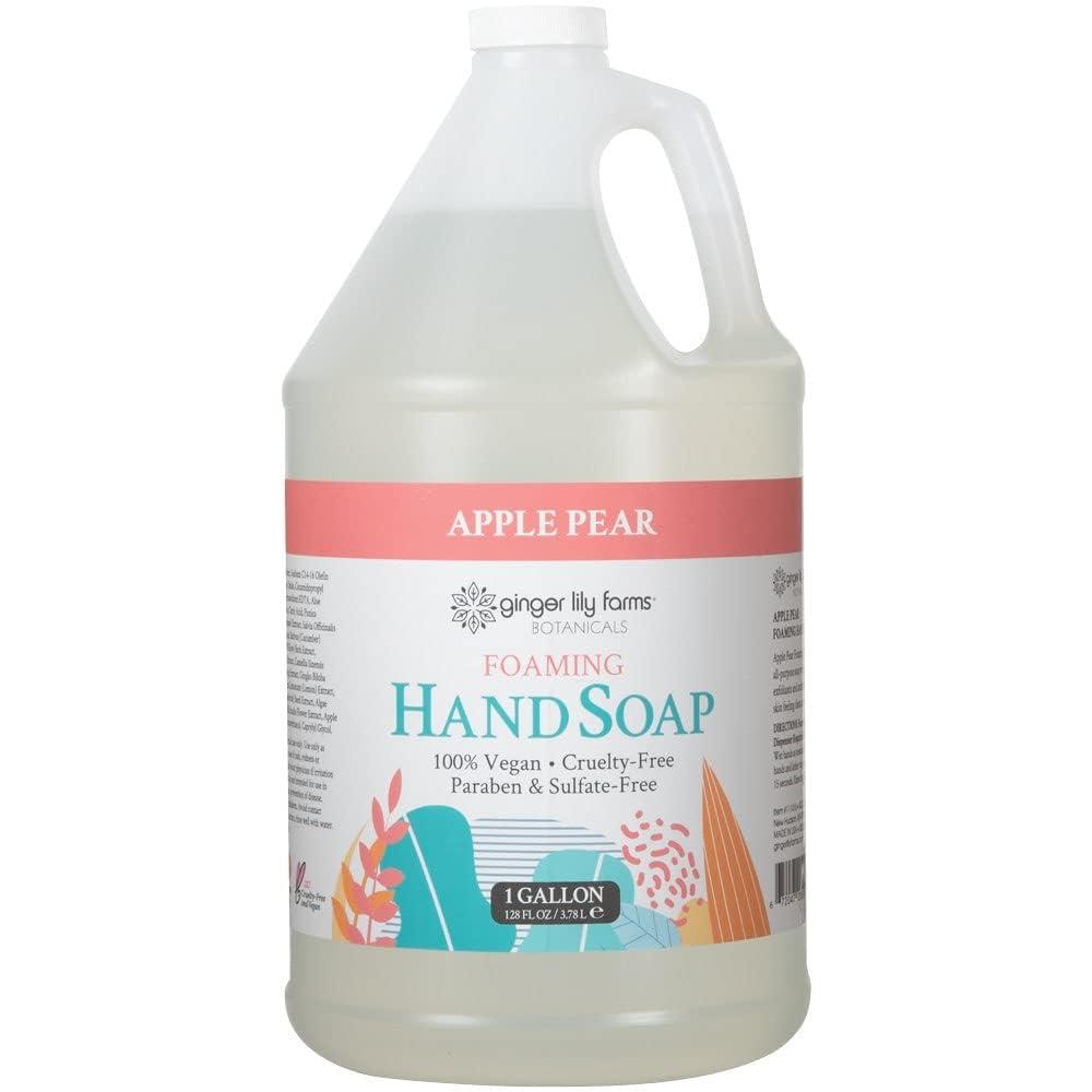 image:imageGinger Lily Farms Botanicals AllPurpose Foaming Hand Soap Refill 100 Vegan amp CrueltyFree Vanilla Sugar Bliss Scent 1 Gallon 128 fl ozApple Pear