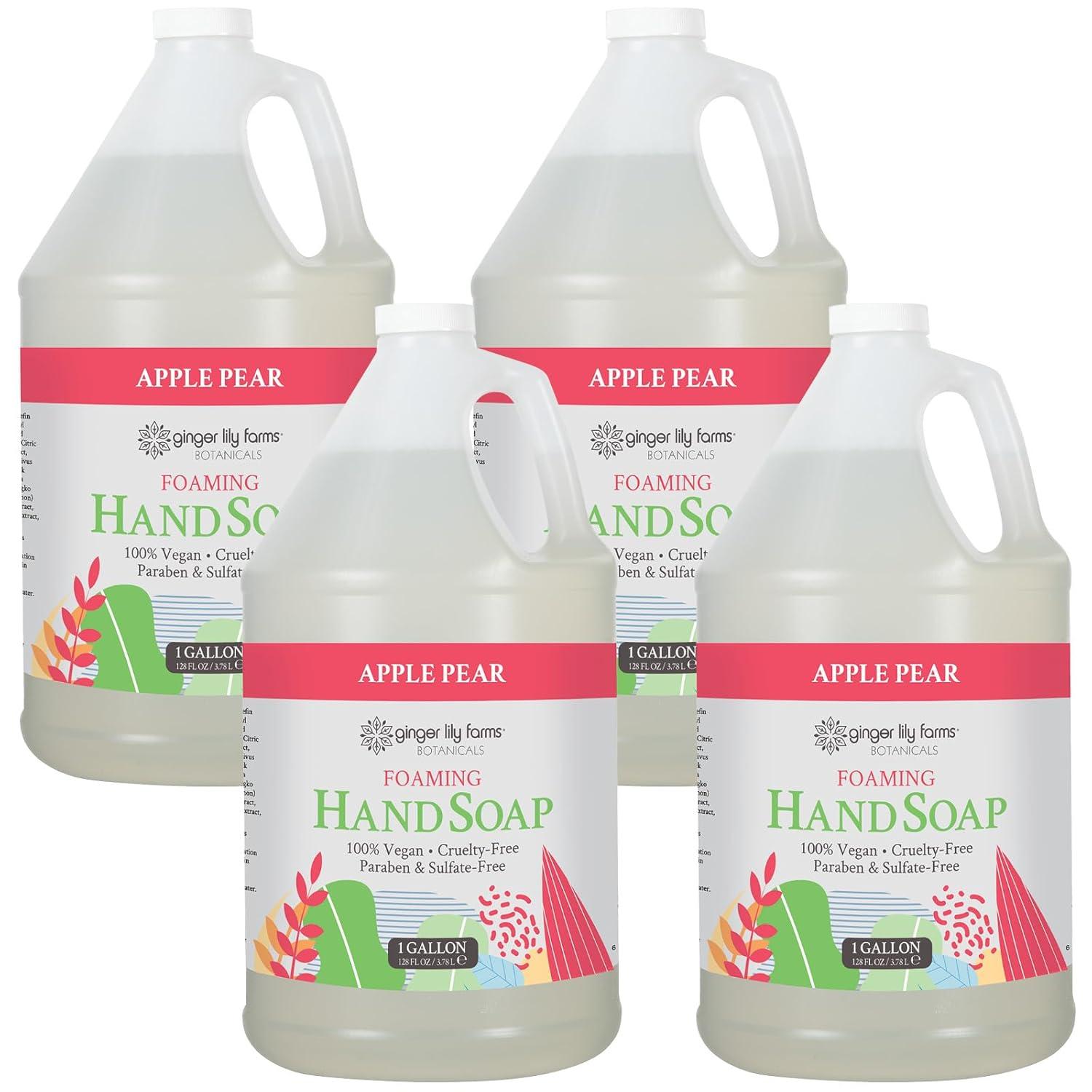image:imageGinger Lily Farms Botanicals AllPurpose Foaming Hand Soap Refill 100 Vegan amp CrueltyFree Vanilla Sugar Bliss Scent 1 Gallon 128 fl ozApple Pear