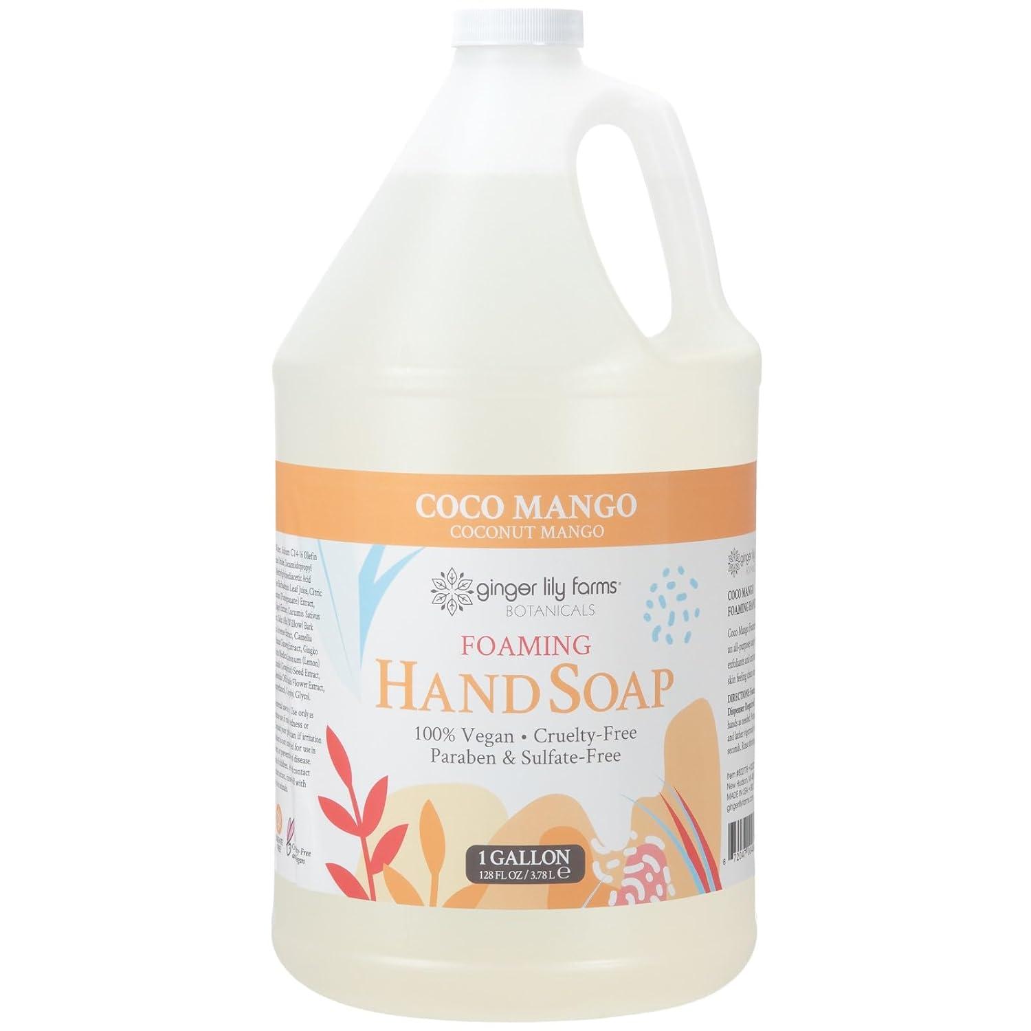 image:imageGinger Lily Farms Botanicals AllPurpose Foaming Hand Soap Refill 100 Vegan amp CrueltyFree Vanilla Sugar Bliss Scent 1 Gallon 128 fl ozCoco Mango
