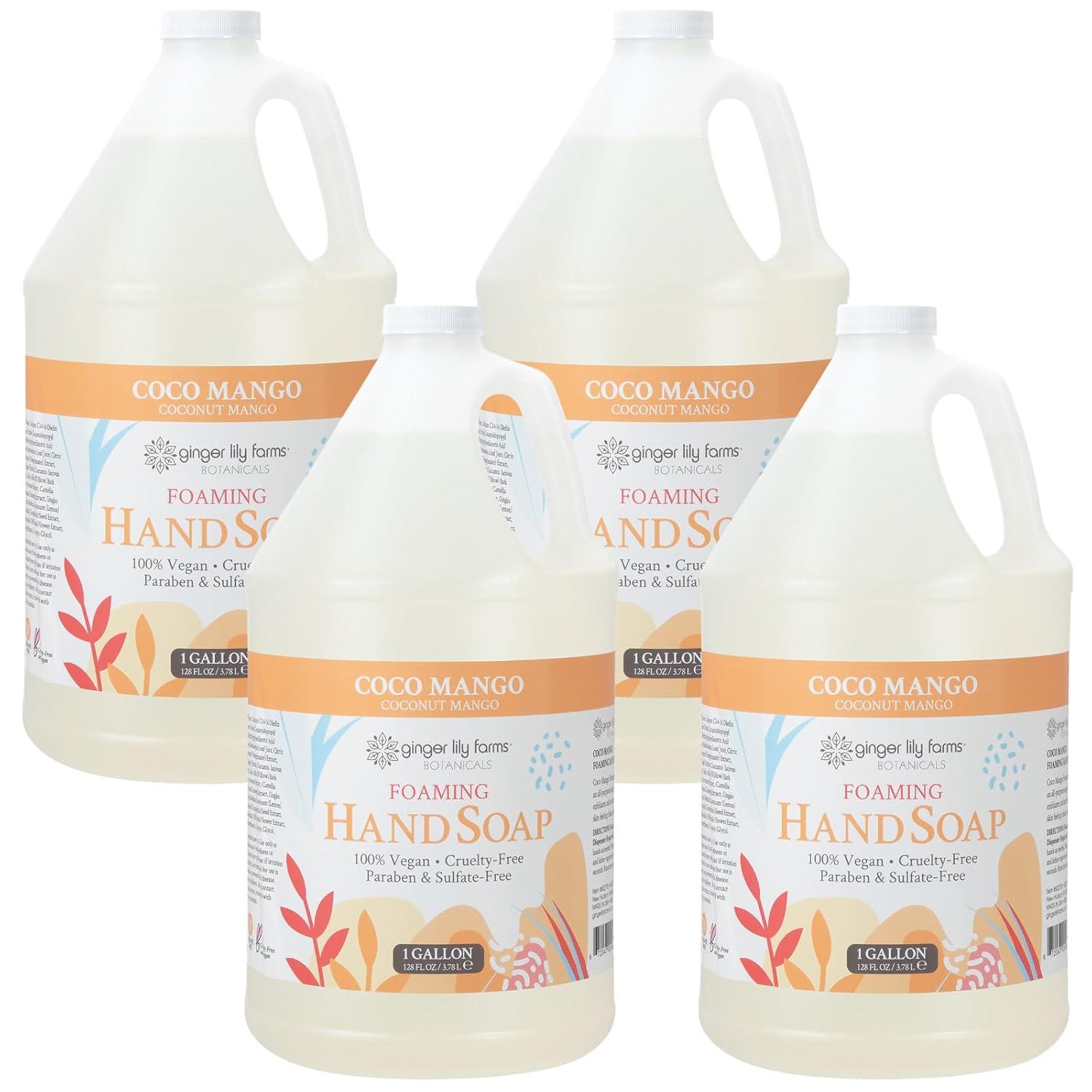 image:imageGinger Lily Farms Botanicals AllPurpose Foaming Hand Soap Refill 100 Vegan amp CrueltyFree Vanilla Sugar Bliss Scent 1 Gallon 128 fl ozCoco Mango
