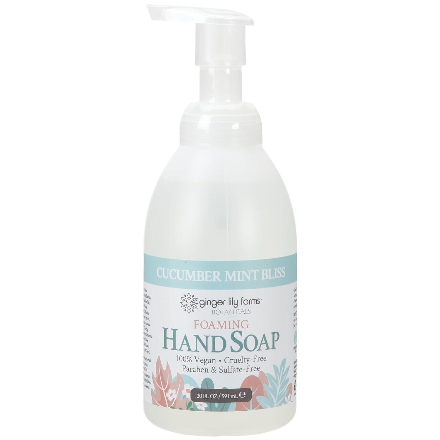 image:imageGinger Lily Farms Botanicals AllPurpose Foaming Hand Soap Refill 100 Vegan amp CrueltyFree Vanilla Sugar Bliss Scent 1 Gallon 128 fl ozCucumber Mint Bliss