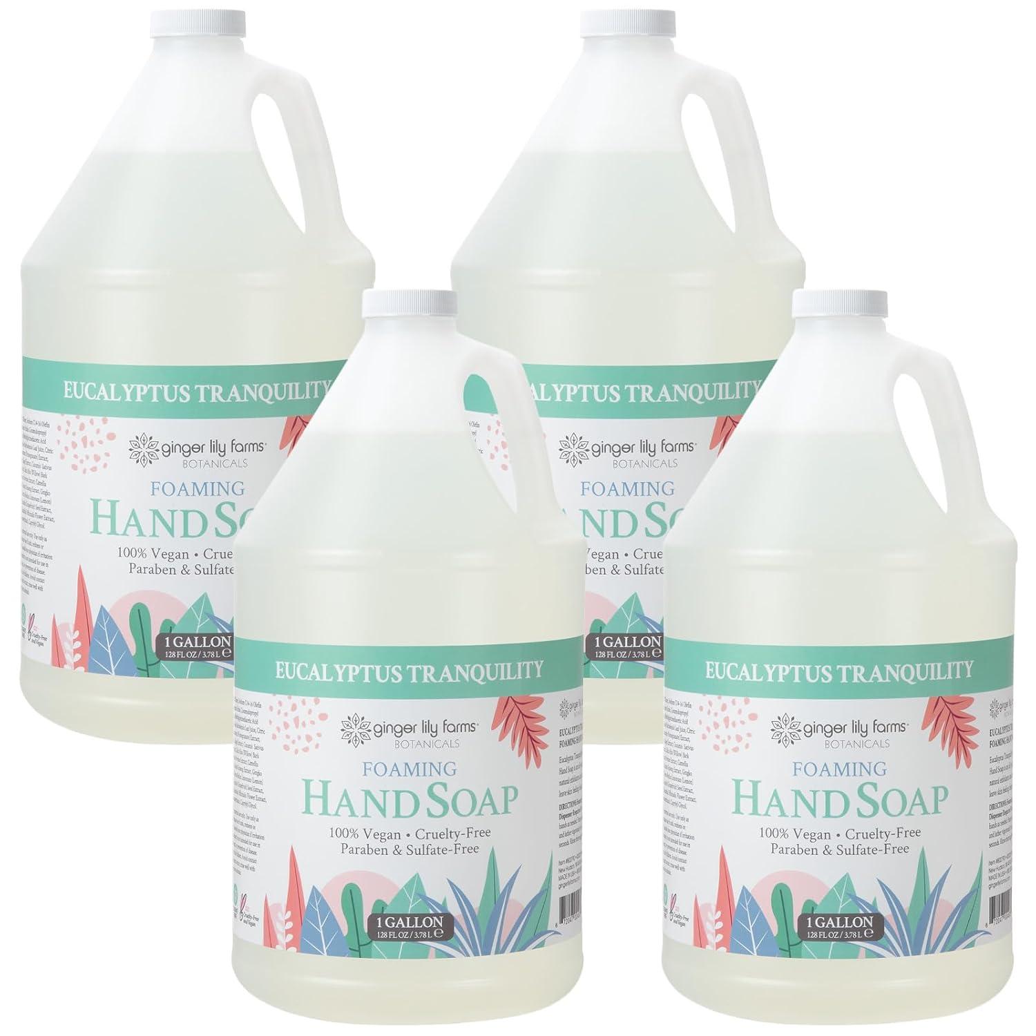 image:imageGinger Lily Farms Botanicals AllPurpose Foaming Hand Soap Refill 100 Vegan amp CrueltyFree Vanilla Sugar Bliss Scent 1 Gallon 128 fl ozEucalyptus Tranquility