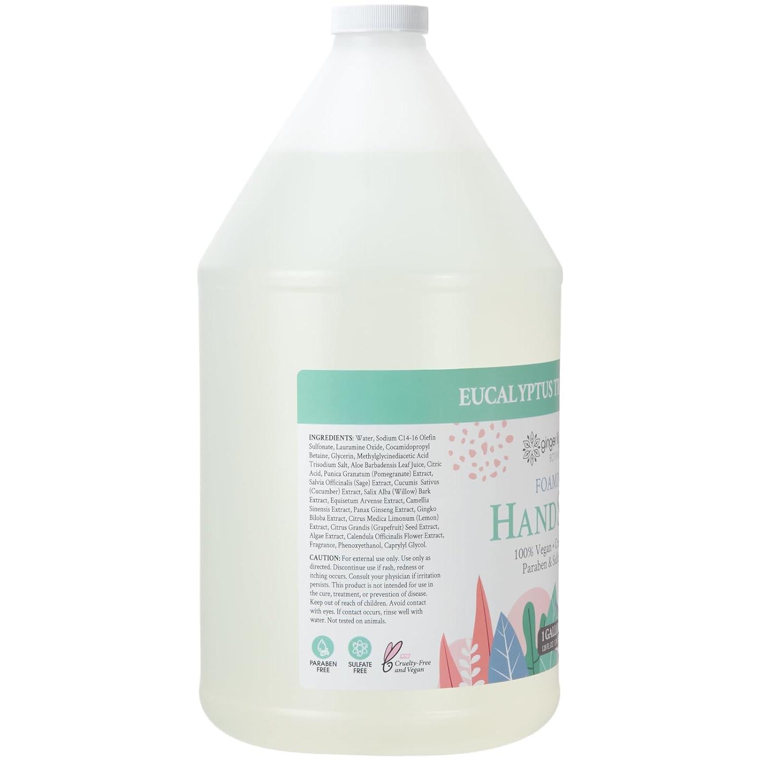 image:imageGinger Lily Farms Botanicals AllPurpose Foaming Hand Soap Refill 100 Vegan amp CrueltyFree Vanilla Sugar Bliss Scent 1 Gallon 128 fl ozEucalyptus Tranquility