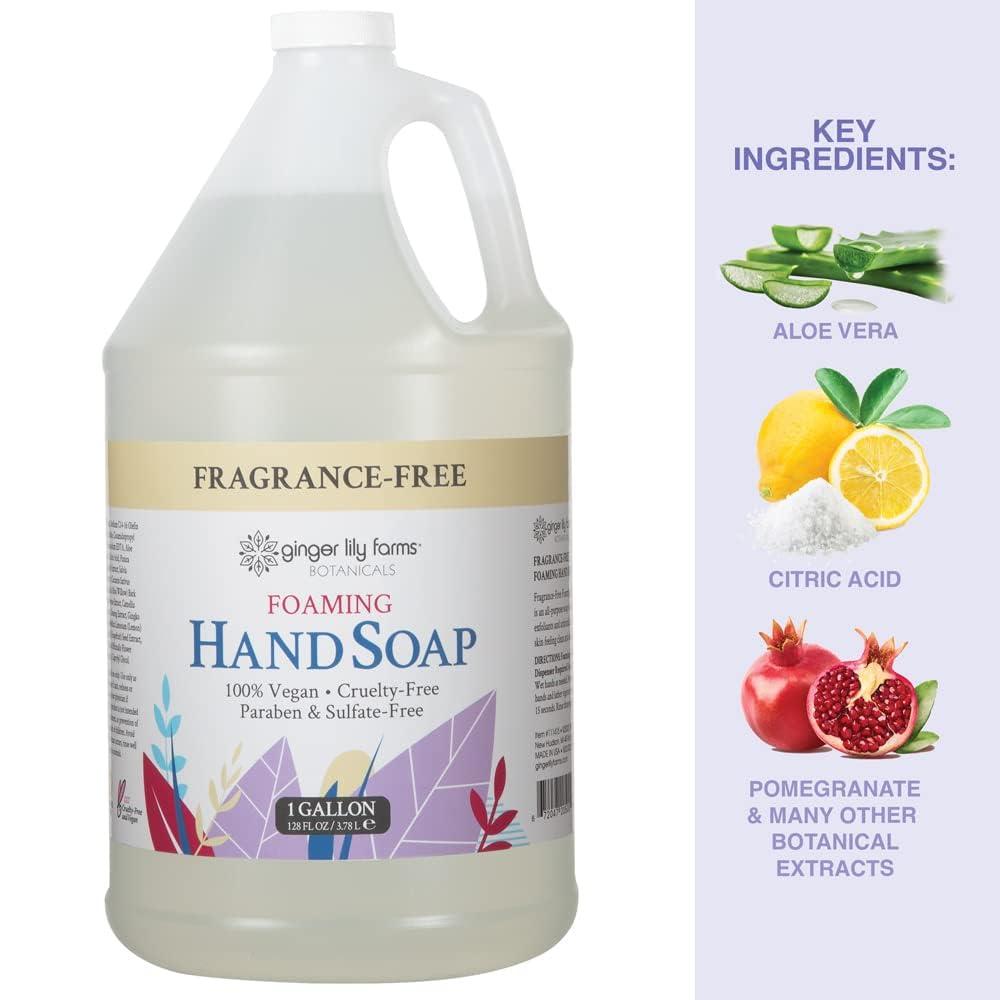 image:imageGinger Lily Farms Botanicals AllPurpose Foaming Hand Soap Refill 100 Vegan amp CrueltyFree Vanilla Sugar Bliss Scent 1 Gallon 128 fl ozFragrance Free