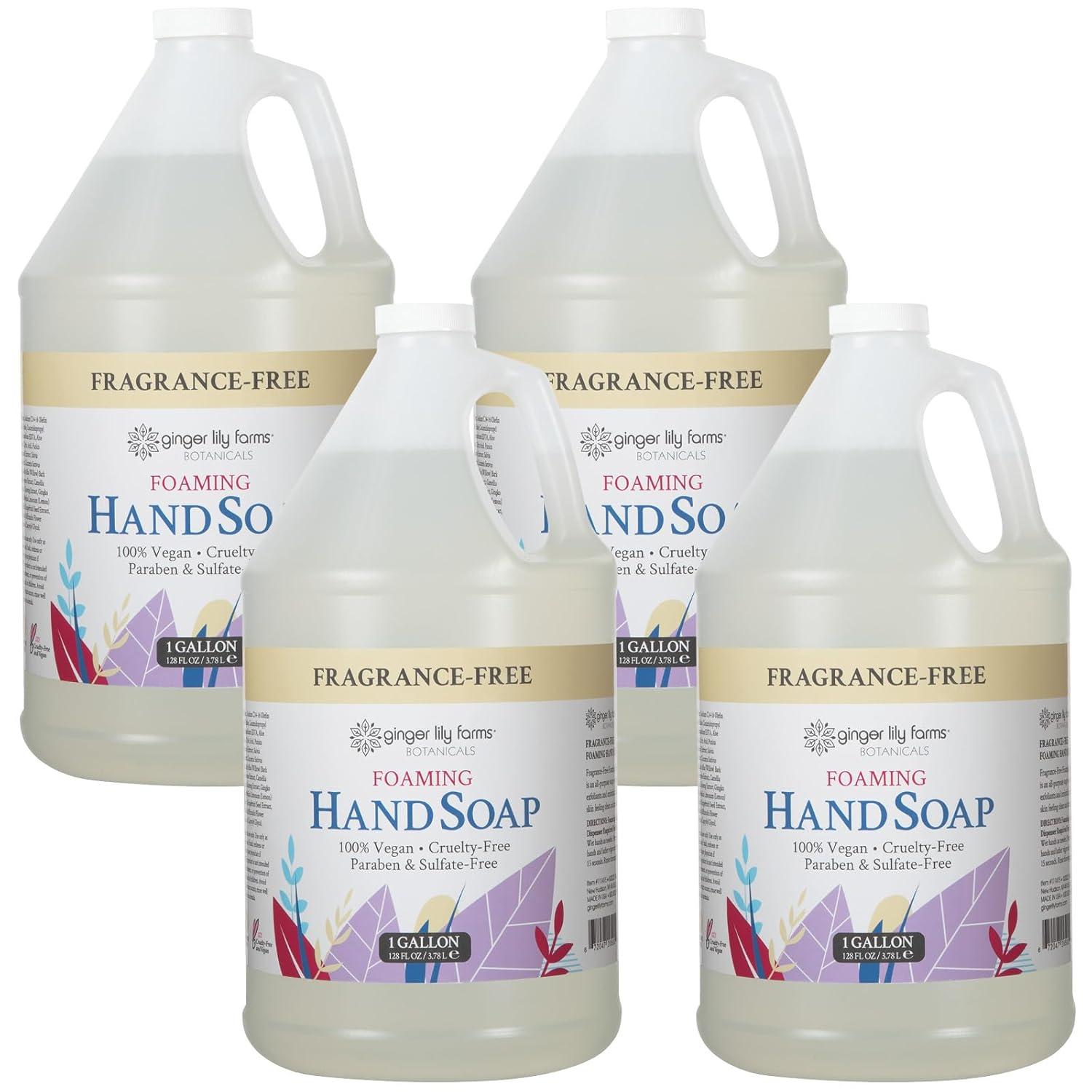 image:imageGinger Lily Farms Botanicals AllPurpose Foaming Hand Soap Refill 100 Vegan amp CrueltyFree Vanilla Sugar Bliss Scent 1 Gallon 128 fl ozFragrance Free