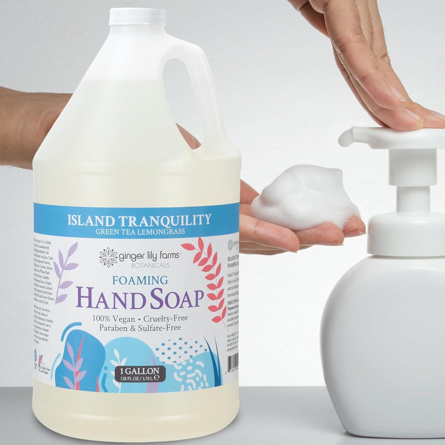 image:imageGinger Lily Farms Botanicals AllPurpose Foaming Hand Soap Refill 100 Vegan amp CrueltyFree Vanilla Sugar Bliss Scent 1 Gallon 128 fl ozIsland Tranquility