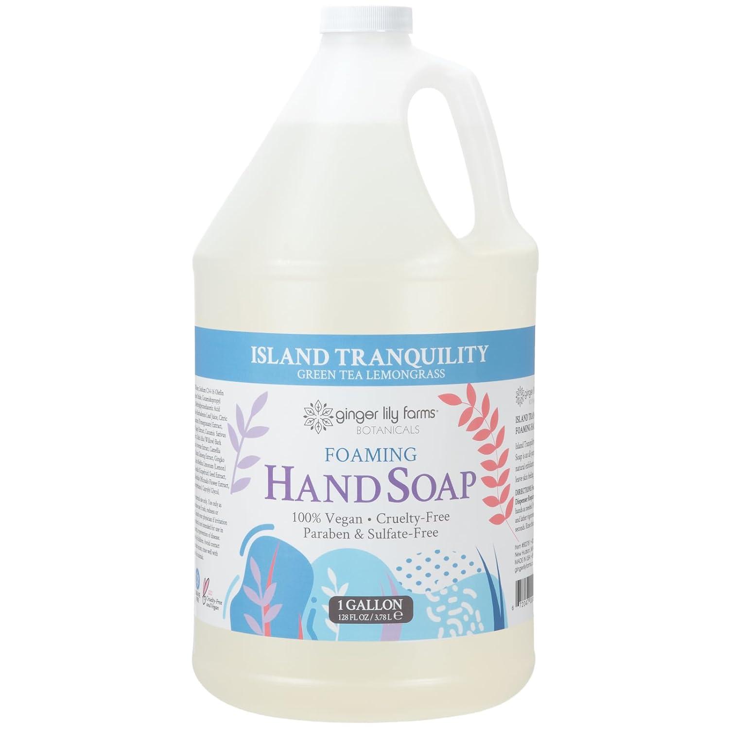 image:imageGinger Lily Farms Botanicals AllPurpose Foaming Hand Soap Refill 100 Vegan amp CrueltyFree Vanilla Sugar Bliss Scent 1 Gallon 128 fl ozIsland Tranquility