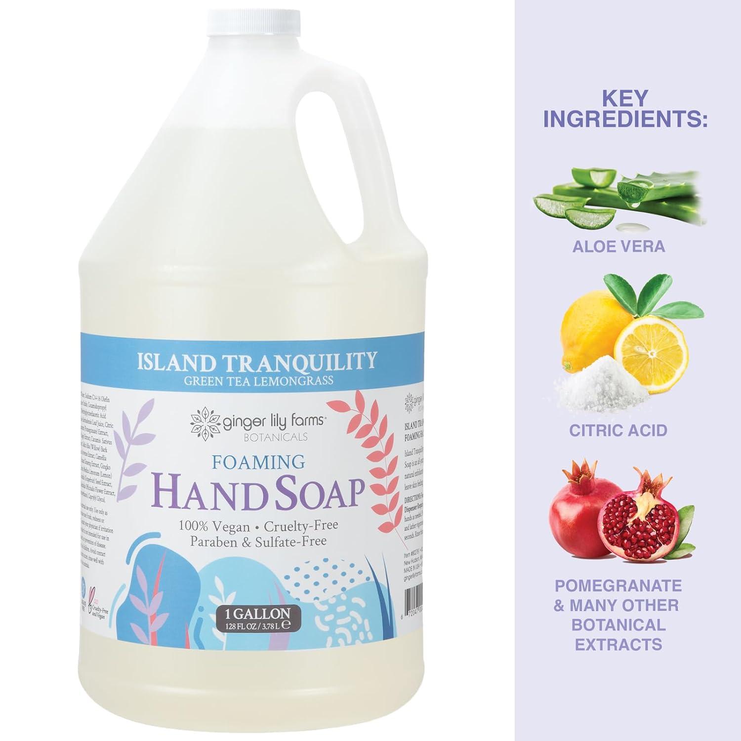image:imageGinger Lily Farms Botanicals AllPurpose Foaming Hand Soap Refill 100 Vegan amp CrueltyFree Vanilla Sugar Bliss Scent 1 Gallon 128 fl ozIsland Tranquility