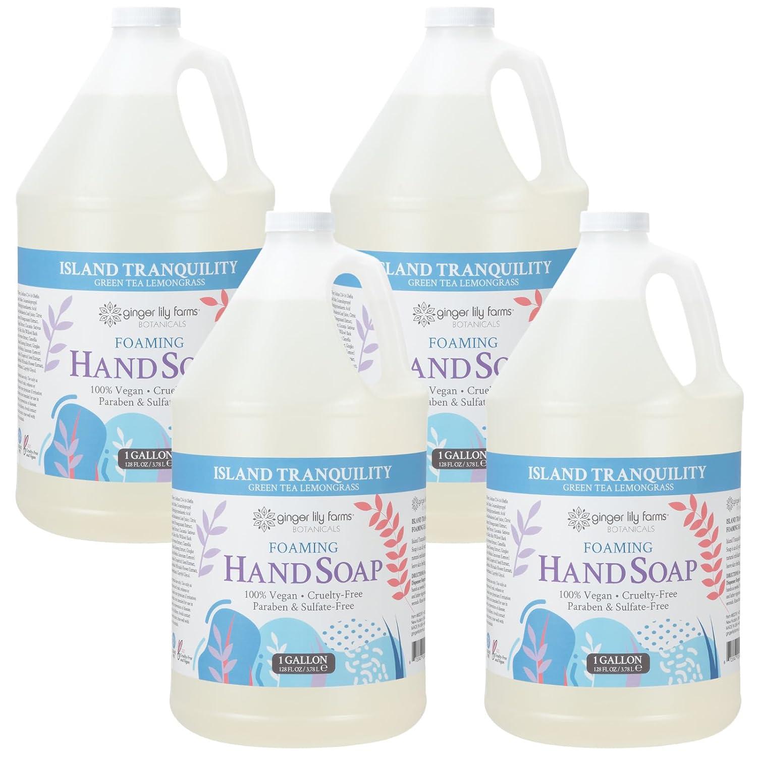 image:imageGinger Lily Farms Botanicals AllPurpose Foaming Hand Soap Refill 100 Vegan amp CrueltyFree Vanilla Sugar Bliss Scent 1 Gallon 128 fl ozIsland Tranquility