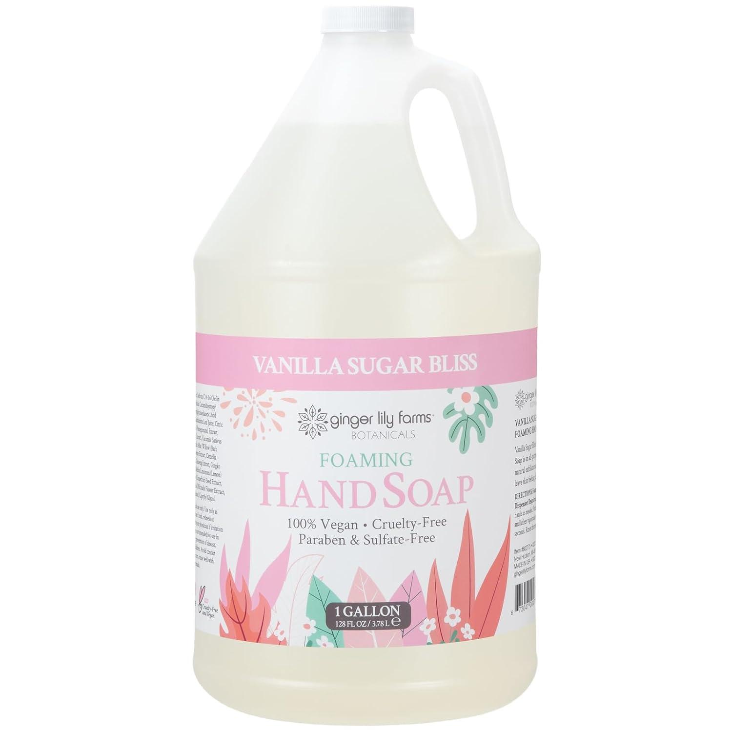 image:imageGinger Lily Farms Botanicals AllPurpose Foaming Hand Soap Refill 100 Vegan amp CrueltyFree Vanilla Sugar Bliss Scent 1 Gallon 128 fl ozVanilla Sugar Bliss