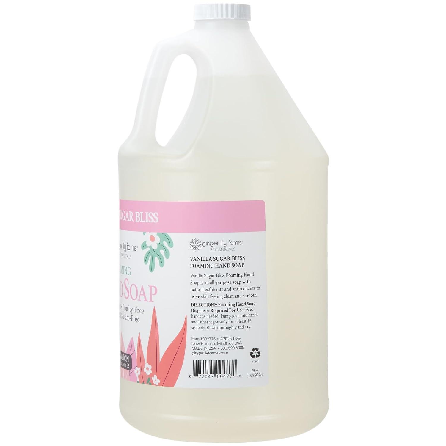 image:imageGinger Lily Farms Botanicals AllPurpose Foaming Hand Soap Refill 100 Vegan amp CrueltyFree Vanilla Sugar Bliss Scent 1 Gallon 128 fl ozVanilla Sugar Bliss