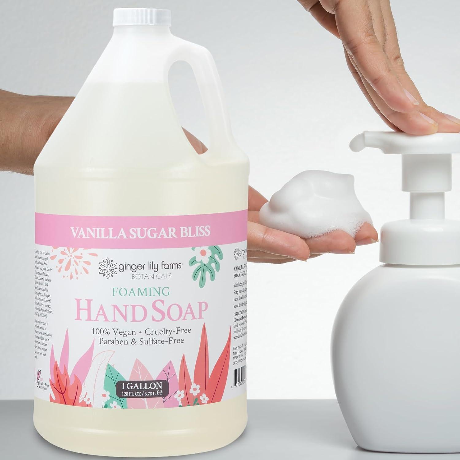 image:imageGinger Lily Farms Botanicals AllPurpose Foaming Hand Soap Refill 100 Vegan amp CrueltyFree Vanilla Sugar Bliss Scent 1 Gallon 128 fl ozVanilla Sugar Bliss