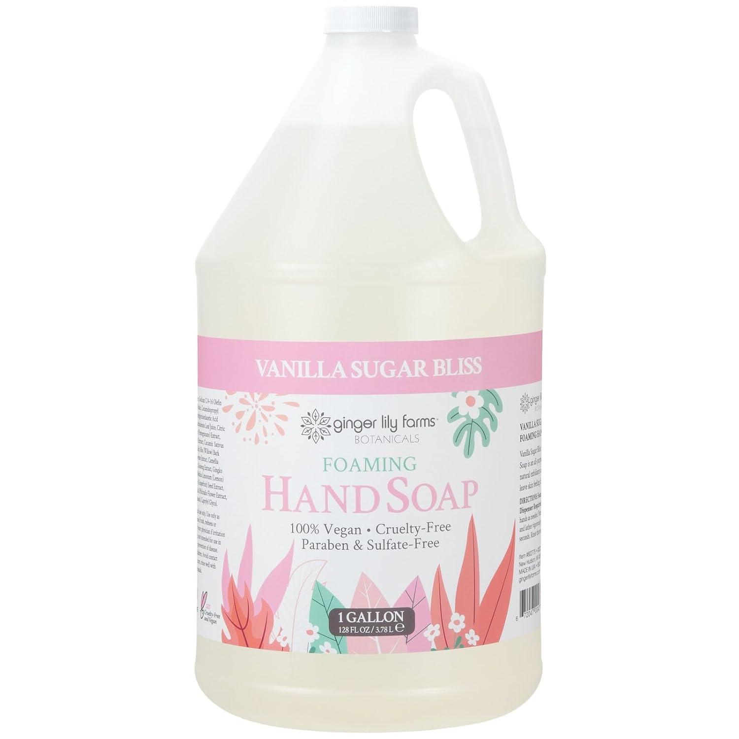 image:imageGinger Lily Farms Botanicals AllPurpose Foaming Hand Soap Refill 100 Vegan amp CrueltyFree Vanilla Sugar Bliss Scent 1 Gallon 128 fl ozVanilla Sugar Bliss