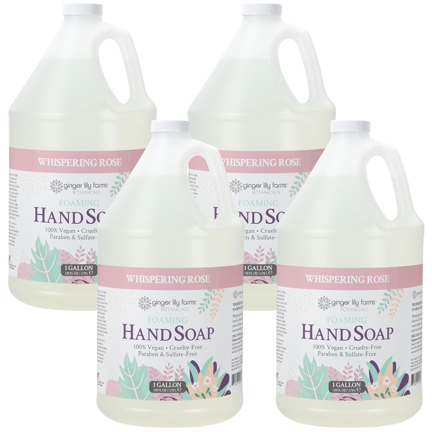 image:imageGinger Lily Farms Botanicals AllPurpose Foaming Hand Soap Refill 100 Vegan amp CrueltyFree Vanilla Sugar Bliss Scent 1 Gallon 128 fl ozWhispering Rose