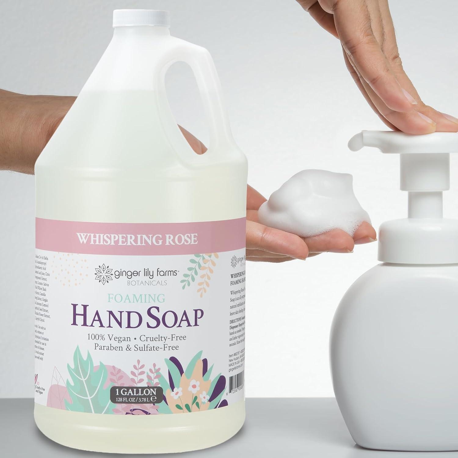 image:imageGinger Lily Farms Botanicals AllPurpose Foaming Hand Soap Refill 100 Vegan amp CrueltyFree Vanilla Sugar Bliss Scent 1 Gallon 128 fl ozWhispering Rose