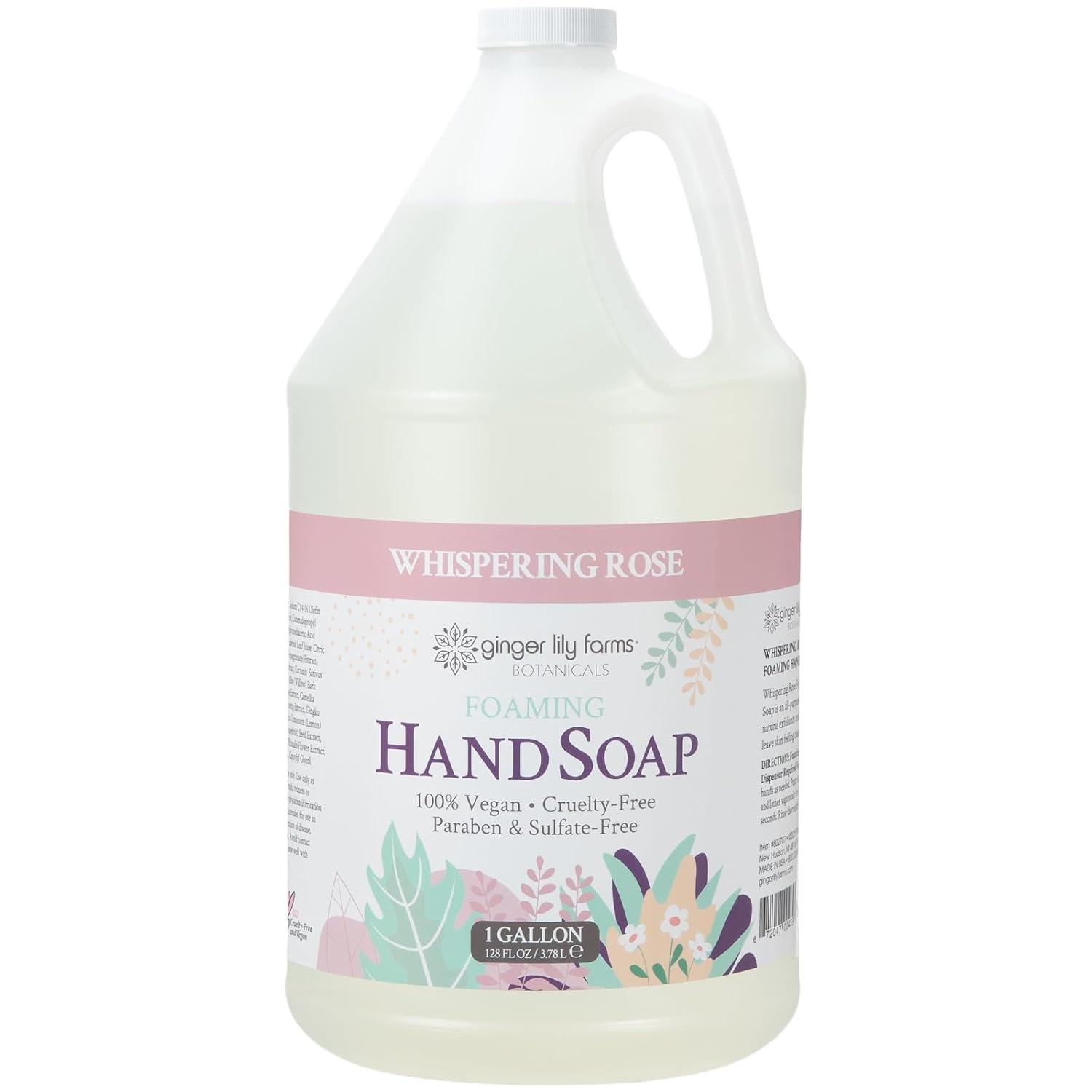 image:imageGinger Lily Farms Botanicals AllPurpose Foaming Hand Soap Refill 100 Vegan amp CrueltyFree Vanilla Sugar Bliss Scent 1 Gallon 128 fl ozWhispering Rose