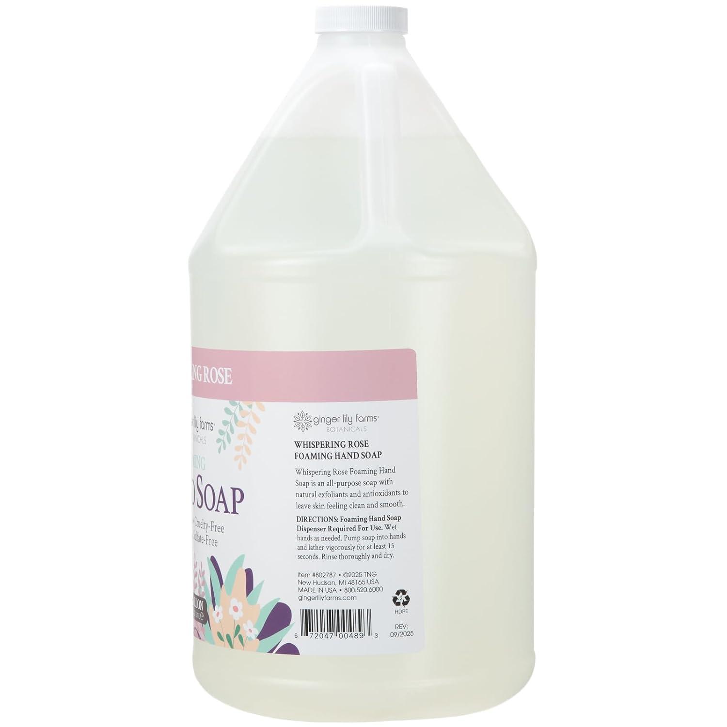 image:imageGinger Lily Farms Botanicals AllPurpose Foaming Hand Soap Refill 100 Vegan amp CrueltyFree Vanilla Sugar Bliss Scent 1 Gallon 128 fl ozWhispering Rose
