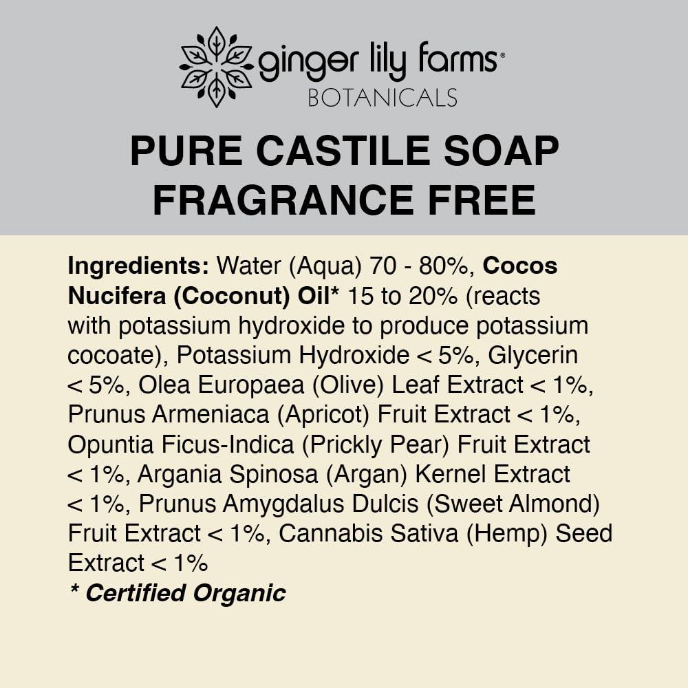 image:imageGinger Lily Farms Botanicals Pure Castile Liquid Soap Refill FragranceFree 1 Gallon AllPurpose Cleaner for Body Face Hair Dishes Laundry amp Pets NonGMO 100 Vegan amp CrueltyFreeFragrance Free