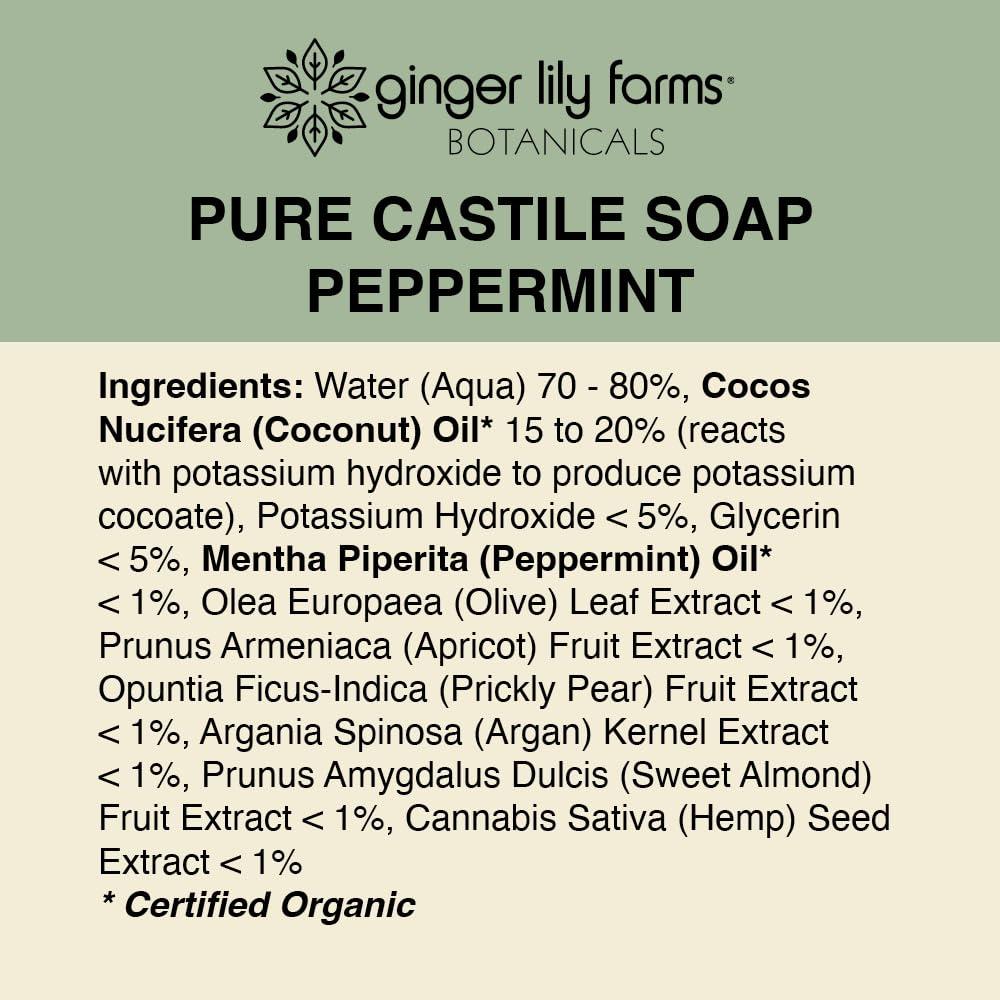 image:imageGinger Lily Farms Botanicals Pure Castile Liquid Soap Refill FragranceFree 1 Gallon AllPurpose Cleaner for Body Face Hair Dishes Laundry amp Pets NonGMO 100 Vegan amp CrueltyFreePeppermint