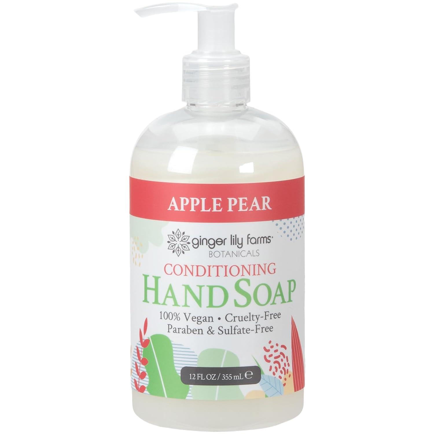 image:imageGinger Lily Farms Botanicals AllPurpose Liquid Hand Soap 100 Vegan amp CrueltyFree FragranceFree 12 fl oz Pack of 6Apple Pear