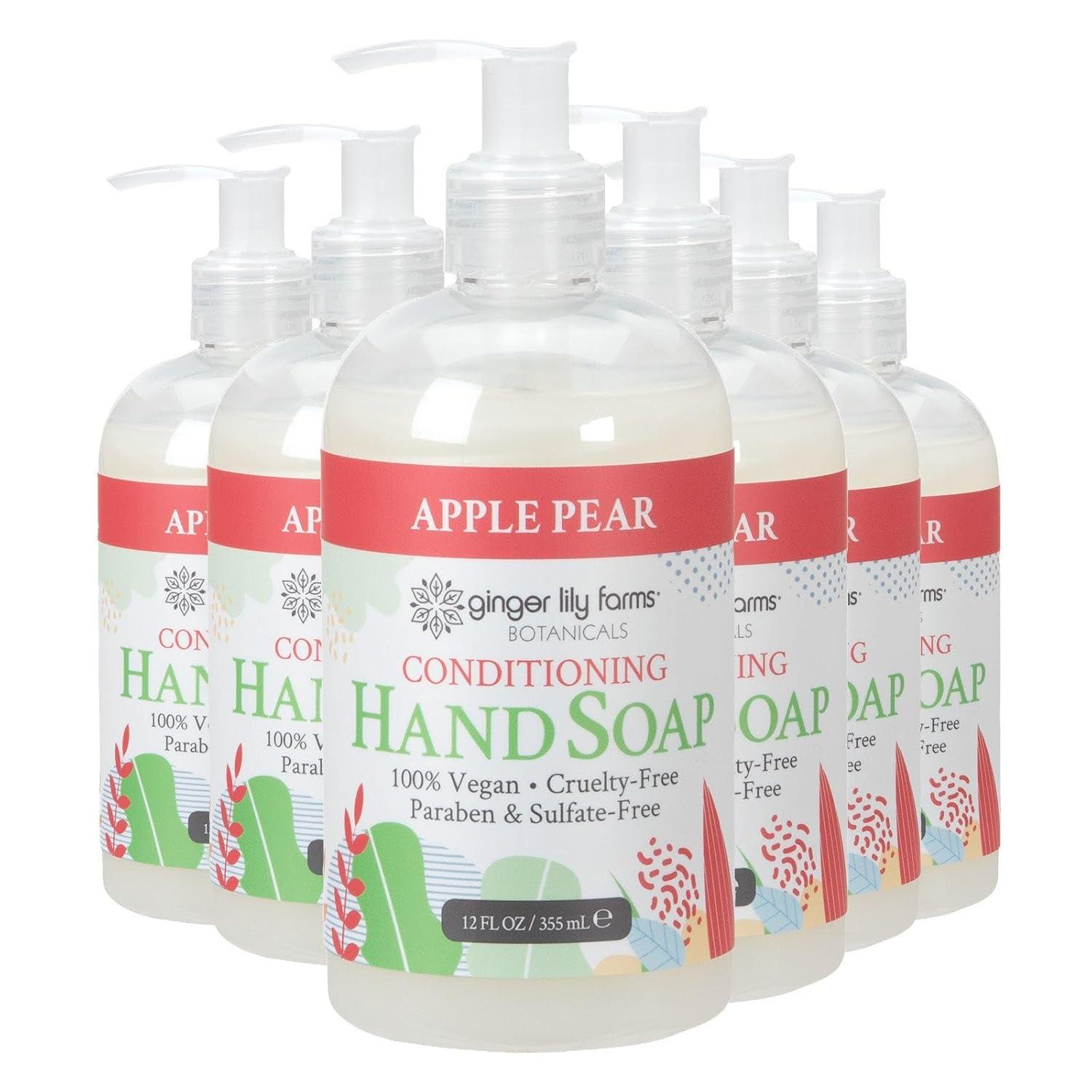 image:imageGinger Lily Farms Botanicals AllPurpose Liquid Hand Soap 100 Vegan amp CrueltyFree FragranceFree 12 fl oz Pack of 6Apple Pear