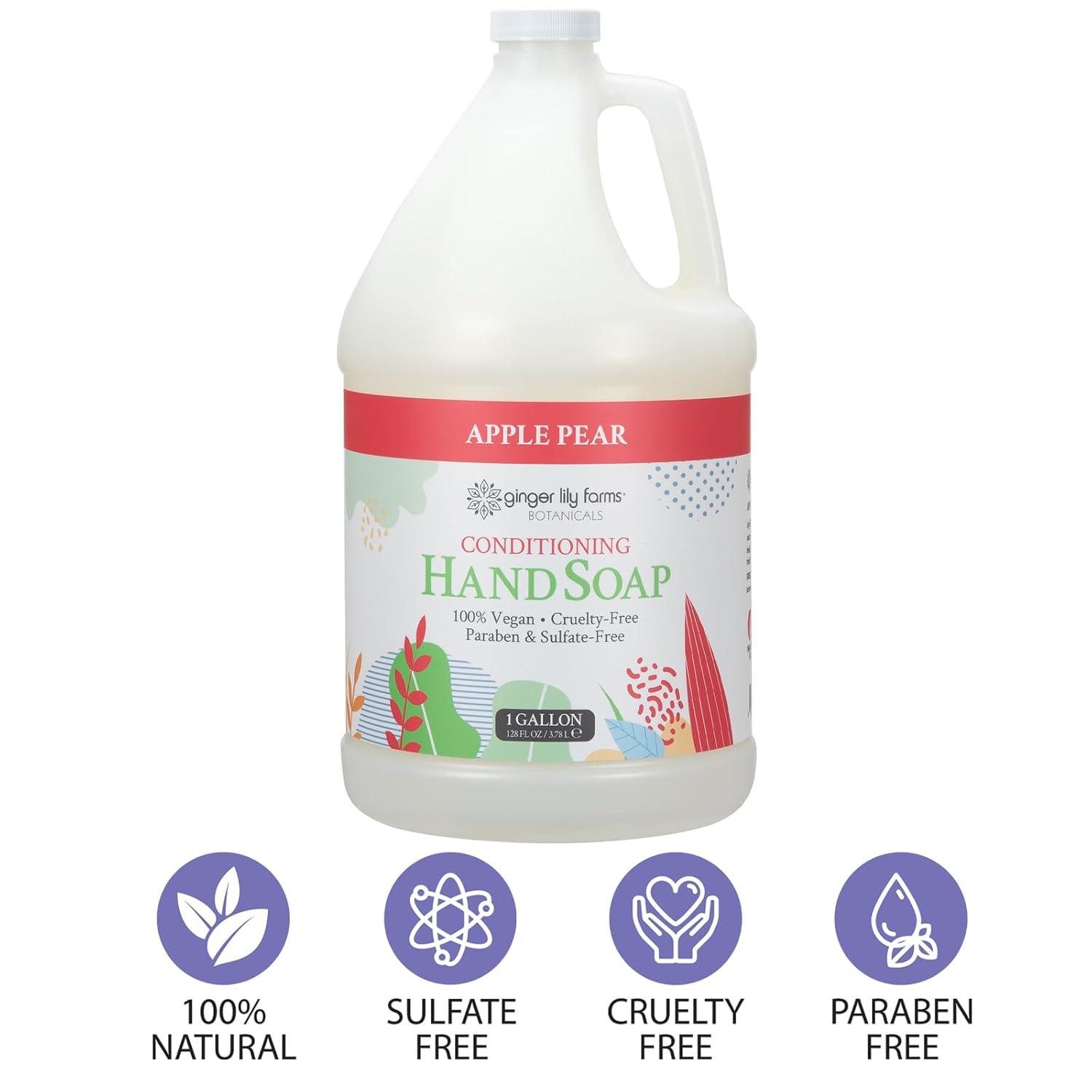 image:imageGinger Lily Farms Botanicals AllPurpose Liquid Hand Soap 100 Vegan amp CrueltyFree FragranceFree 12 fl oz Pack of 6Apple Pear