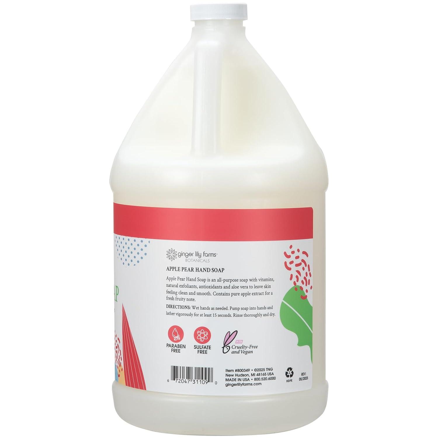 image:imageGinger Lily Farms Botanicals AllPurpose Liquid Hand Soap 100 Vegan amp CrueltyFree FragranceFree 12 fl oz Pack of 6Apple Pear