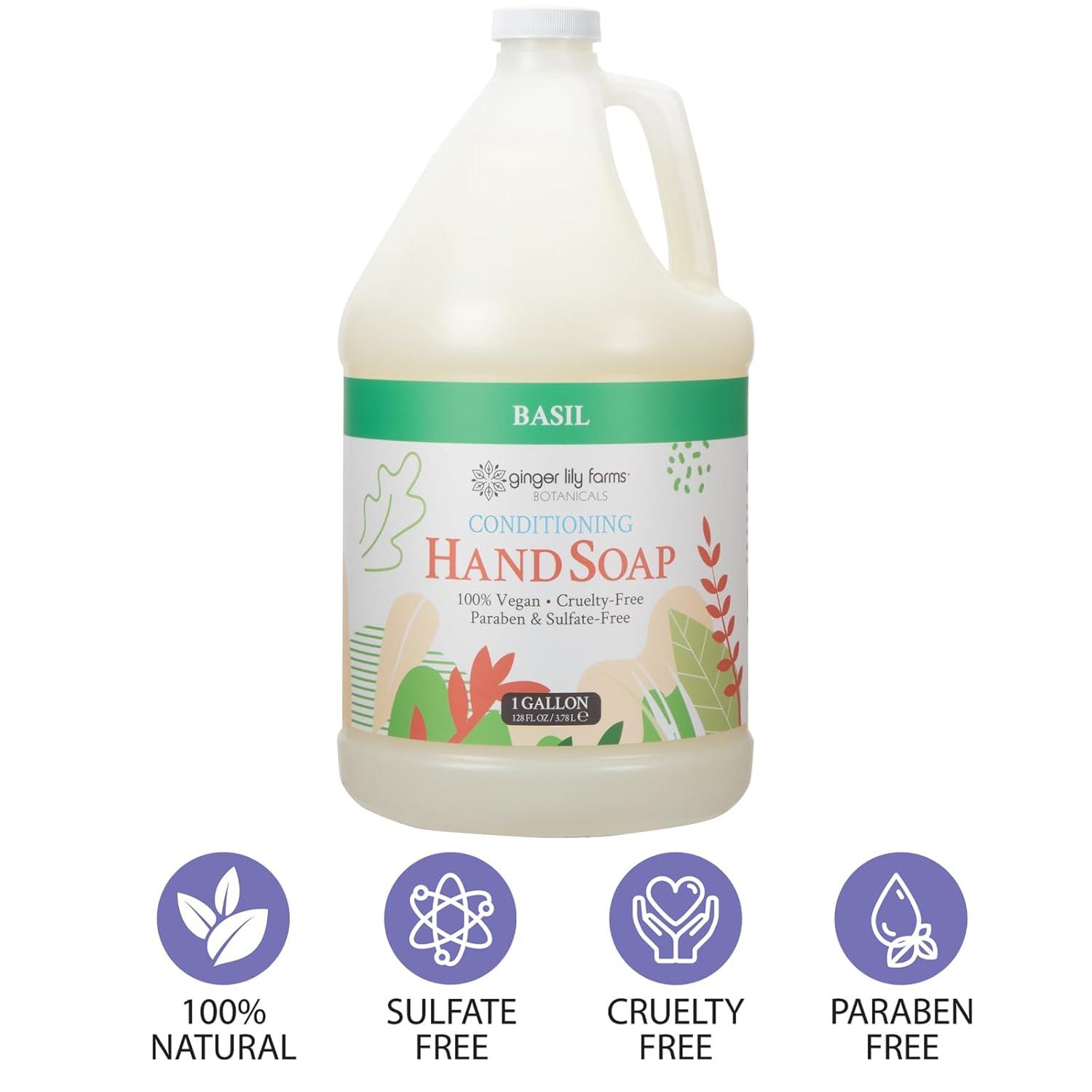 image:imageGinger Lily Farms Botanicals AllPurpose Liquid Hand Soap 100 Vegan amp CrueltyFree FragranceFree 12 fl oz Pack of 6Basil