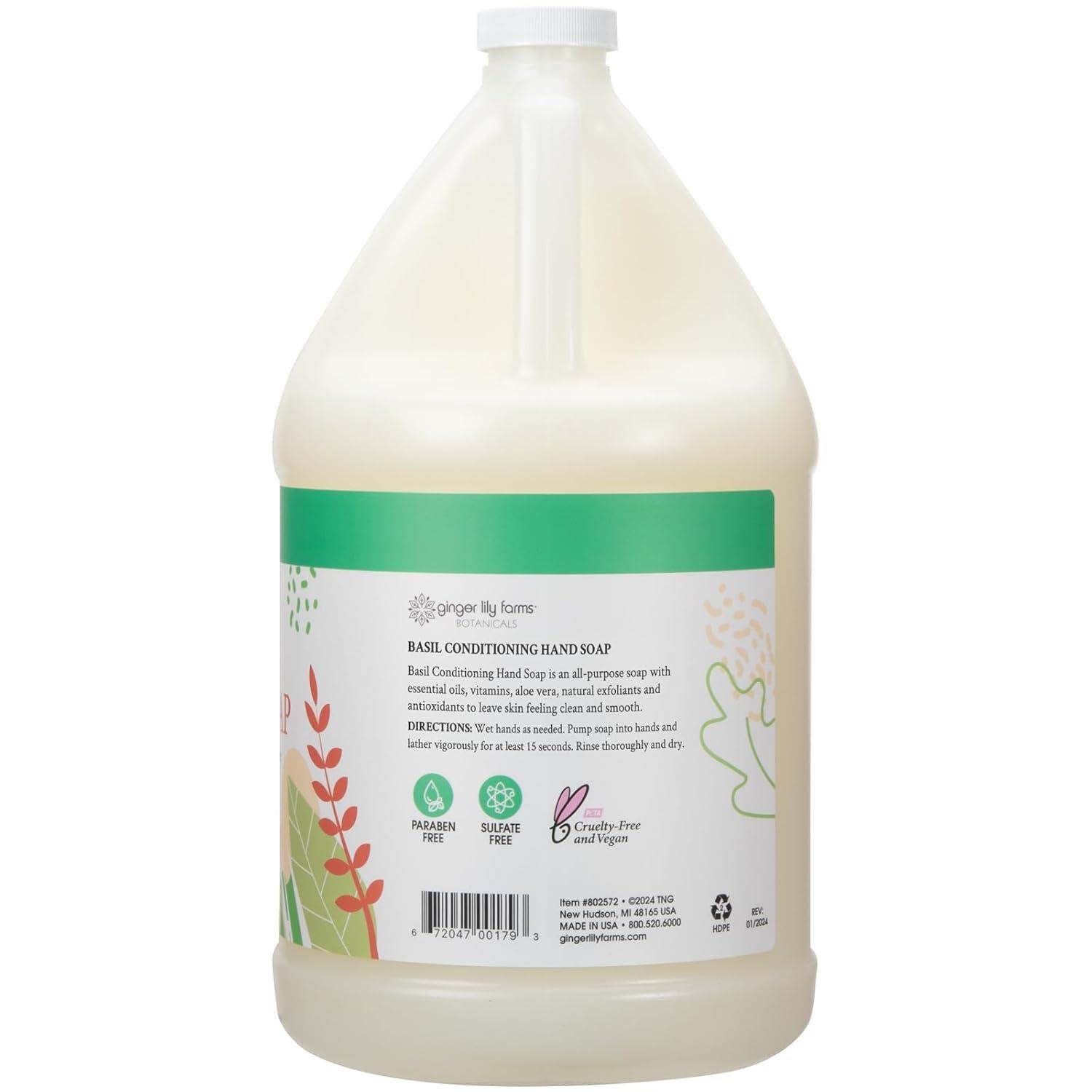 image:imageGinger Lily Farms Botanicals AllPurpose Liquid Hand Soap 100 Vegan amp CrueltyFree FragranceFree 12 fl oz Pack of 6Basil