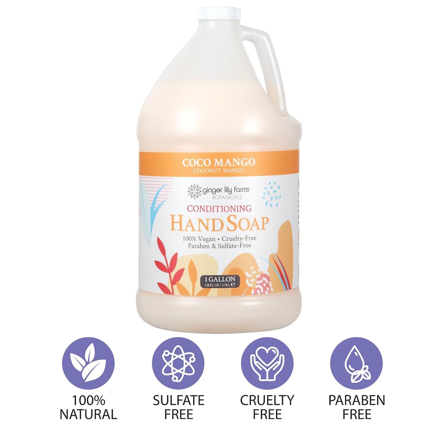 image:imageGinger Lily Farms Botanicals AllPurpose Liquid Hand Soap 100 Vegan amp CrueltyFree FragranceFree 12 fl oz Pack of 6Coco Mango