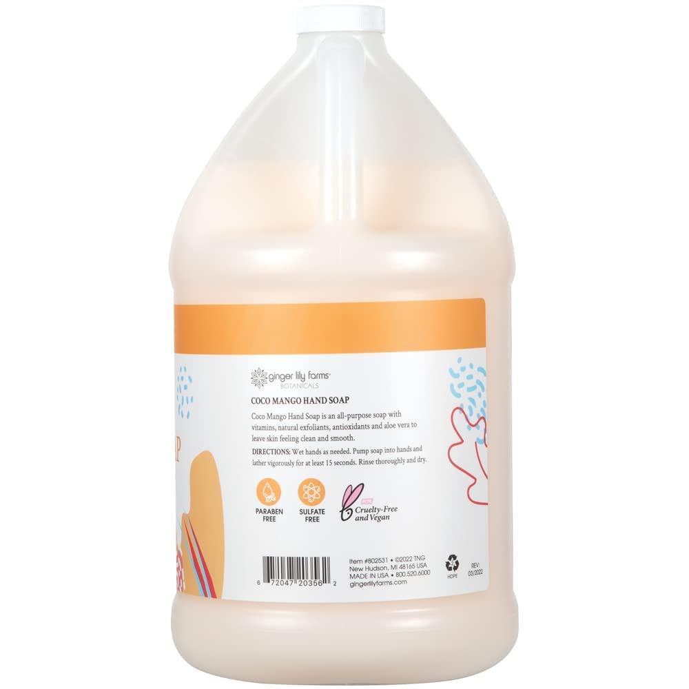 image:imageGinger Lily Farms Botanicals AllPurpose Liquid Hand Soap 100 Vegan amp CrueltyFree FragranceFree 12 fl oz Pack of 6Coco Mango