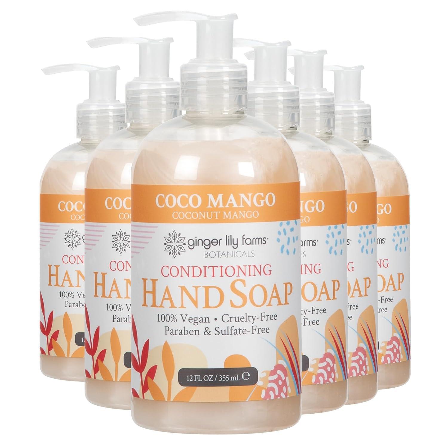 image:imageGinger Lily Farms Botanicals AllPurpose Liquid Hand Soap 100 Vegan amp CrueltyFree FragranceFree 12 fl oz Pack of 6Coco Mango