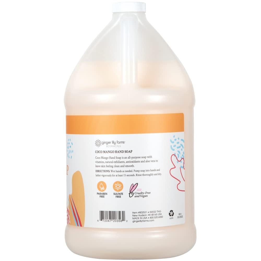 image:imageGinger Lily Farms Botanicals AllPurpose Liquid Hand Soap 100 Vegan amp CrueltyFree FragranceFree 12 fl oz Pack of 6Coco Mango