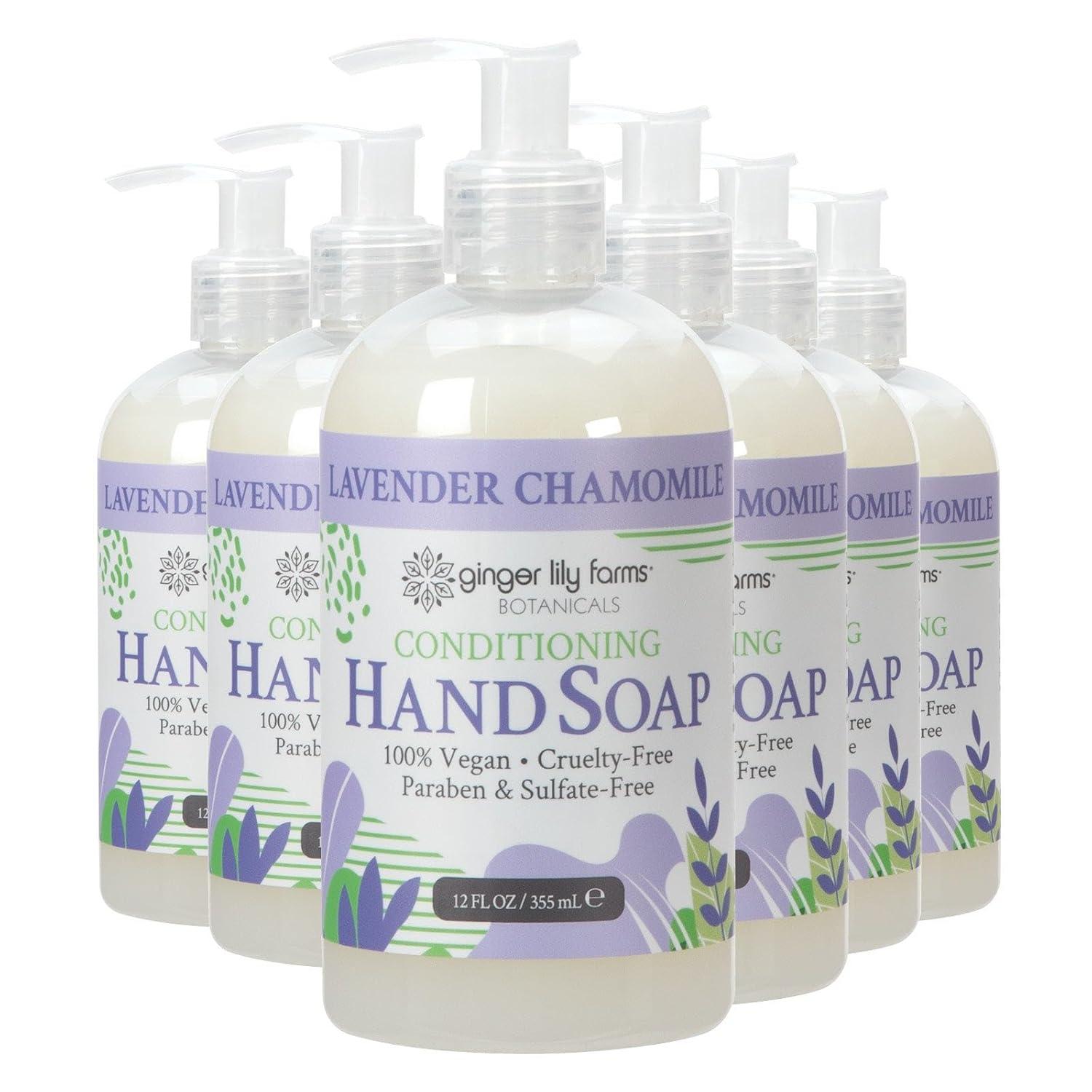 image:imageGinger Lily Farms Botanicals AllPurpose Liquid Hand Soap 100 Vegan amp CrueltyFree FragranceFree 12 fl oz Pack of 6Lavender Chamomile
