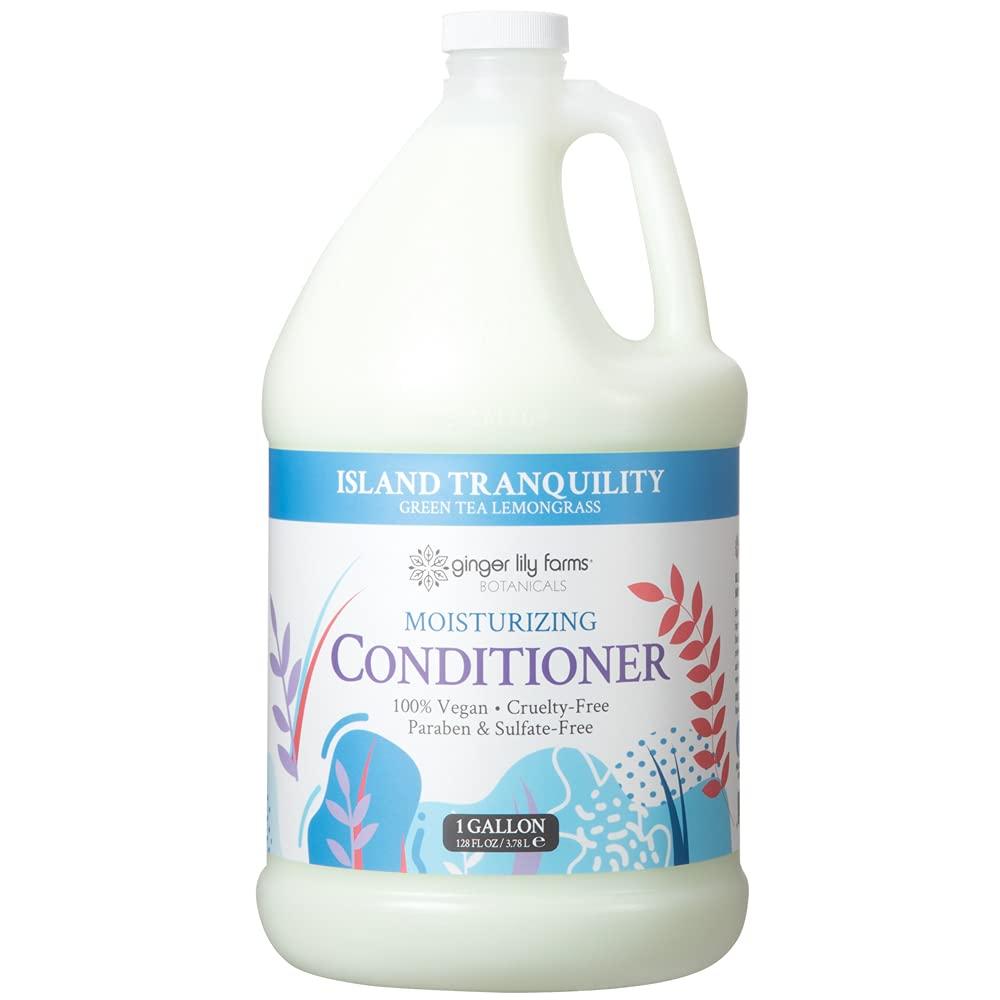 image:imageGinger Lily Farms Botanicals Moisturizing Conditioner for Dry Hair Island Tranquility 100 Vegan amp CrueltyFree Green Tea Lemongrass Scent 1 Gallon Refill Pack of 4Island Tranquility