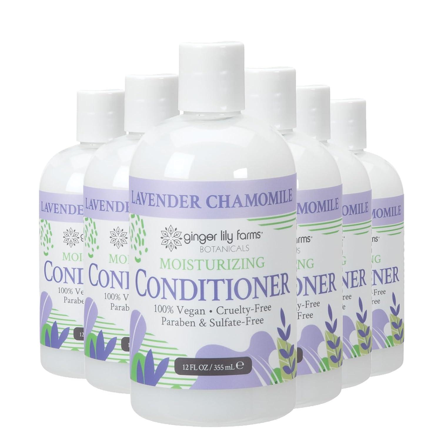 image:imageGinger Lily Farms Botanicals Moisturizing Conditioner for Dry Hair Island Tranquility 100 Vegan amp CrueltyFree Green Tea Lemongrass Scent 1 Gallon Refill Pack of 4Lavender Chamomile