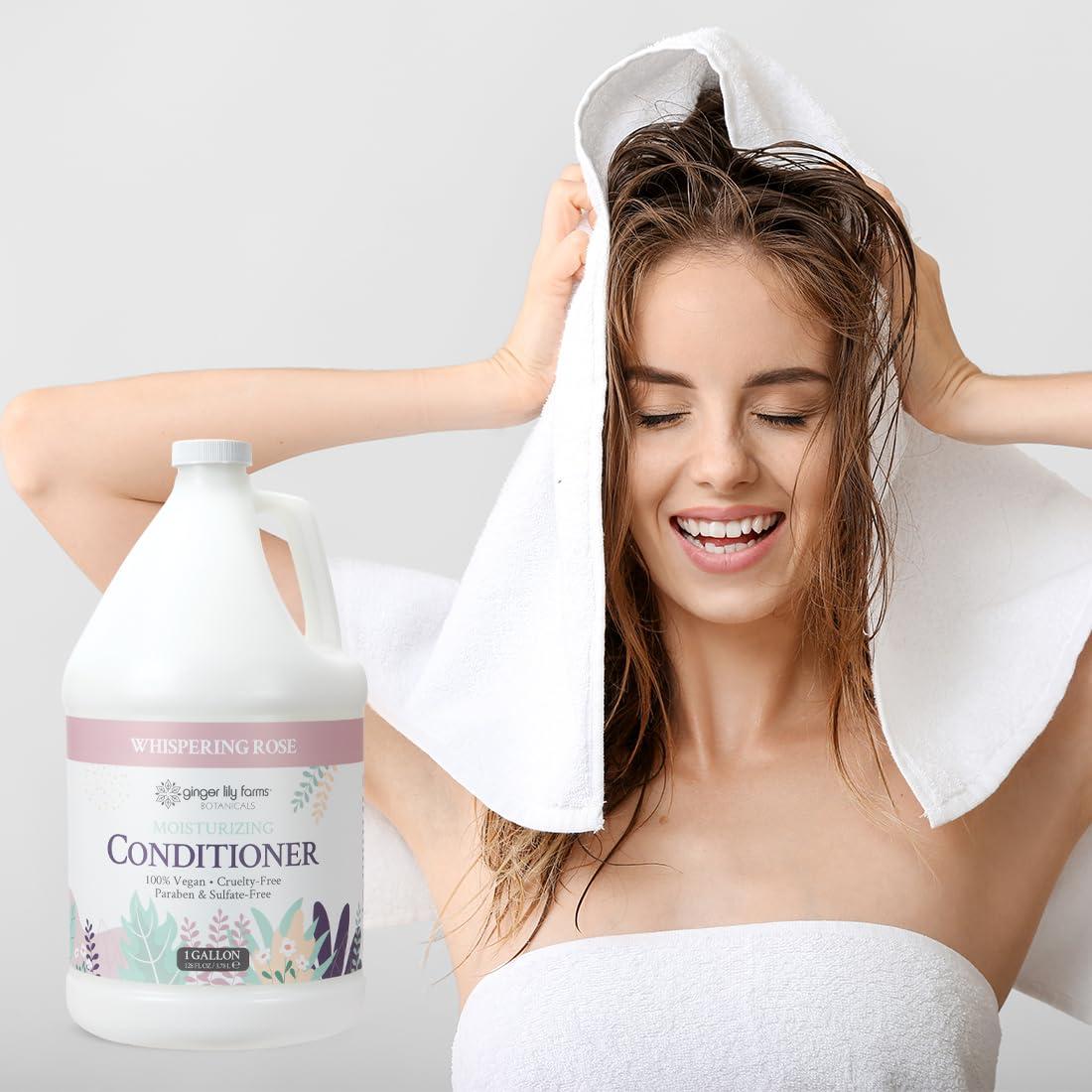 image:imageGinger Lily Farms Botanicals Moisturizing Conditioner for Dry Hair Island Tranquility 100 Vegan amp CrueltyFree Green Tea Lemongrass Scent 1 Gallon Refill Pack of 4Whispering Rose