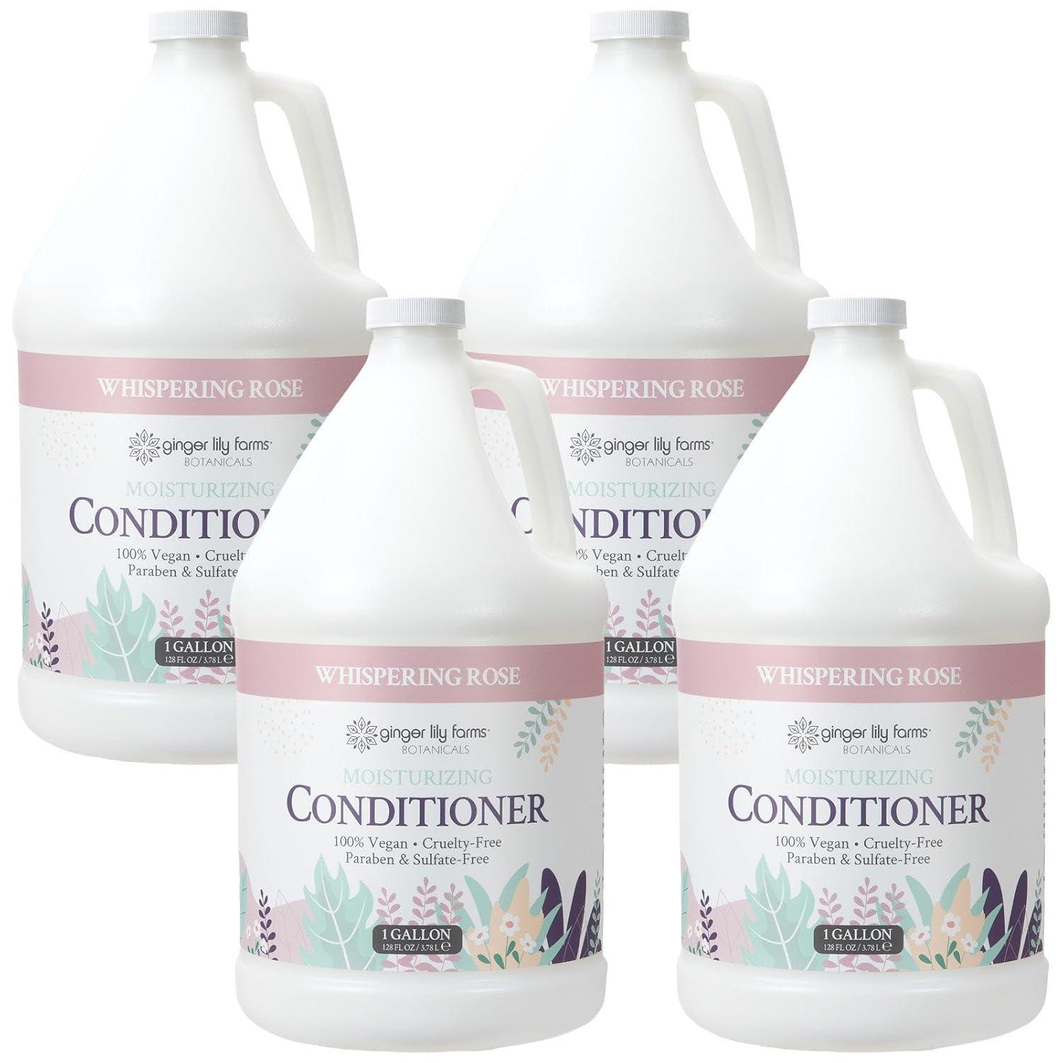 image:imageGinger Lily Farms Botanicals Moisturizing Conditioner for Dry Hair Island Tranquility 100 Vegan amp CrueltyFree Green Tea Lemongrass Scent 1 Gallon Refill Pack of 4Whispering Rose