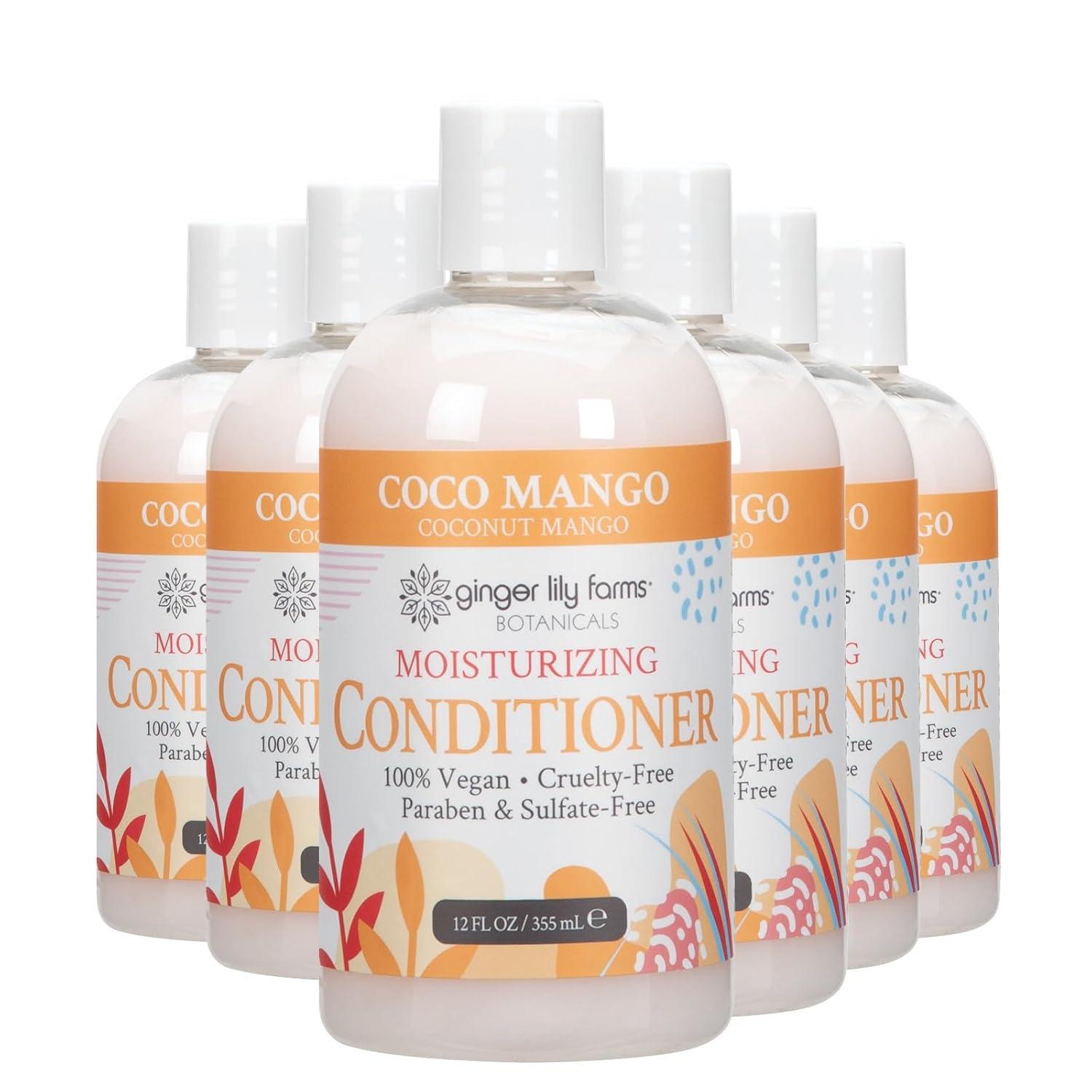 image:imageGinger Lily Farms Botanicals Moisturizing Conditioner for Dry Hair Island Tranquility 100 Vegan amp CrueltyFree Green Tea Lemongrass Scent 1 Gallon Refill Pack of 4Coco Mango