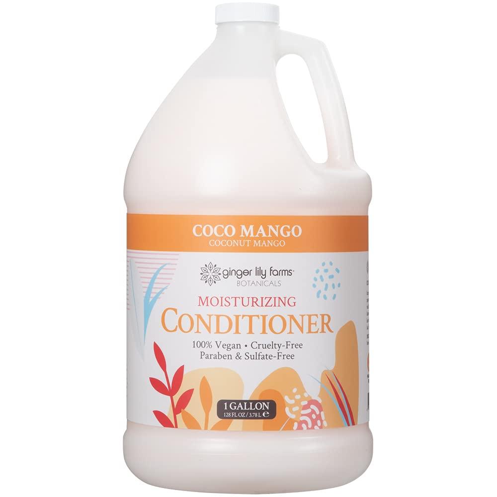 image:imageGinger Lily Farms Botanicals Moisturizing Conditioner for Dry Hair Island Tranquility 100 Vegan amp CrueltyFree Green Tea Lemongrass Scent 1 Gallon Refill Pack of 4Coco Mango