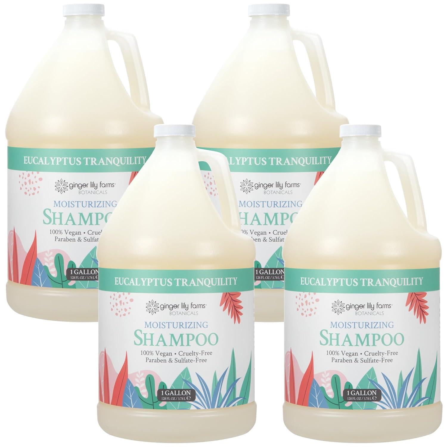 image:imageGinger Lily Farms Botanicals Moisturizing Shampoo for All Hair Types Coco Mango 100 Vegan amp CrueltyFree Coconut Mango Scent 1 Gallon 128 fl oz RefillEucalyptus Tranquility