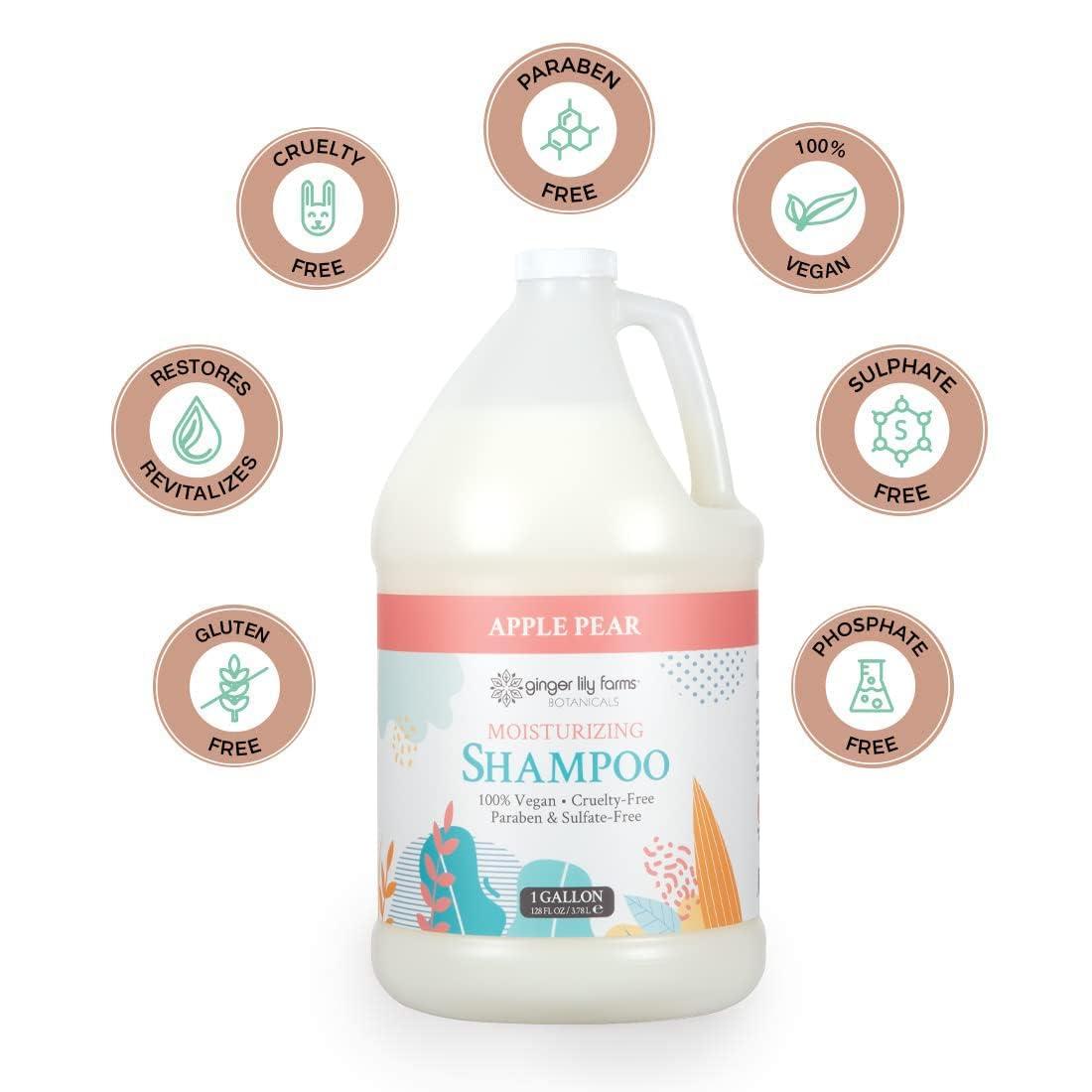 image:imageGinger Lily Farms Botanicals Moisturizing Shampoo for All Hair Types Coco Mango 100 Vegan amp CrueltyFree Coconut Mango Scent 1 Gallon 128 fl oz RefillApple Pear