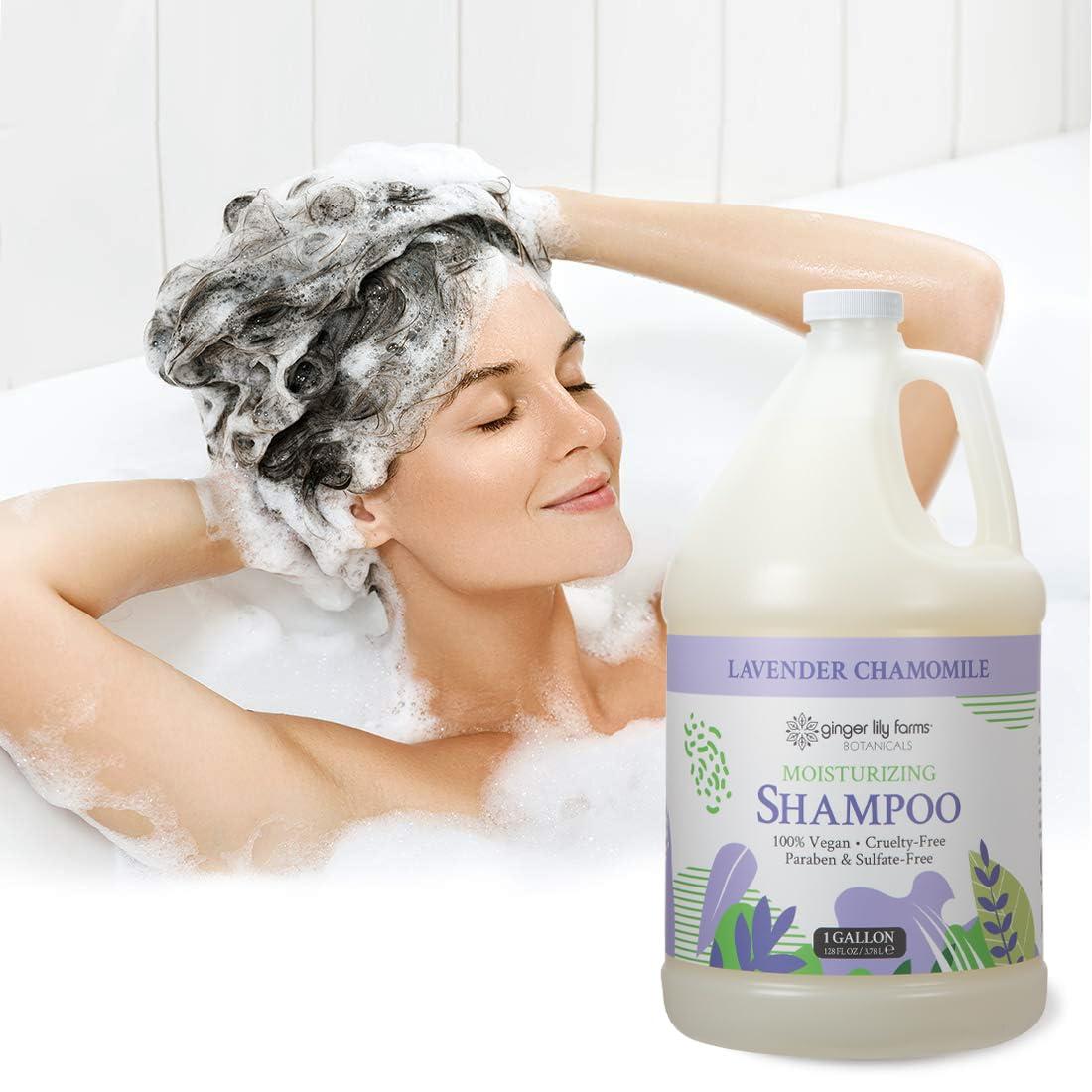 image:imageGinger Lily Farms Botanicals Moisturizing Shampoo for All Hair Types Coco Mango 100 Vegan amp CrueltyFree Coconut Mango Scent 1 Gallon 128 fl oz RefillLavender Chamomile