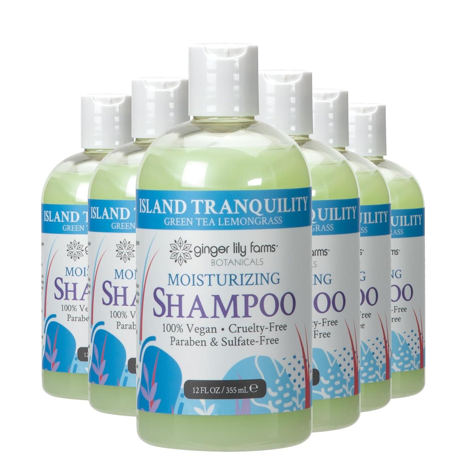 image:imageGinger Lily Farms Botanicals Moisturizing Shampoo for All Hair Types Coco Mango 100 Vegan amp CrueltyFree Coconut Mango Scent 1 Gallon 128 fl oz RefillIsland Tranquility