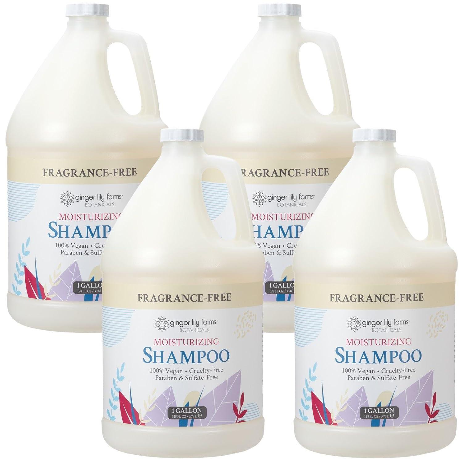 image:imageGinger Lily Farms Botanicals Moisturizing Shampoo for All Hair Types Coco Mango 100 Vegan amp CrueltyFree Coconut Mango Scent 1 Gallon 128 fl oz RefillFragrance Free