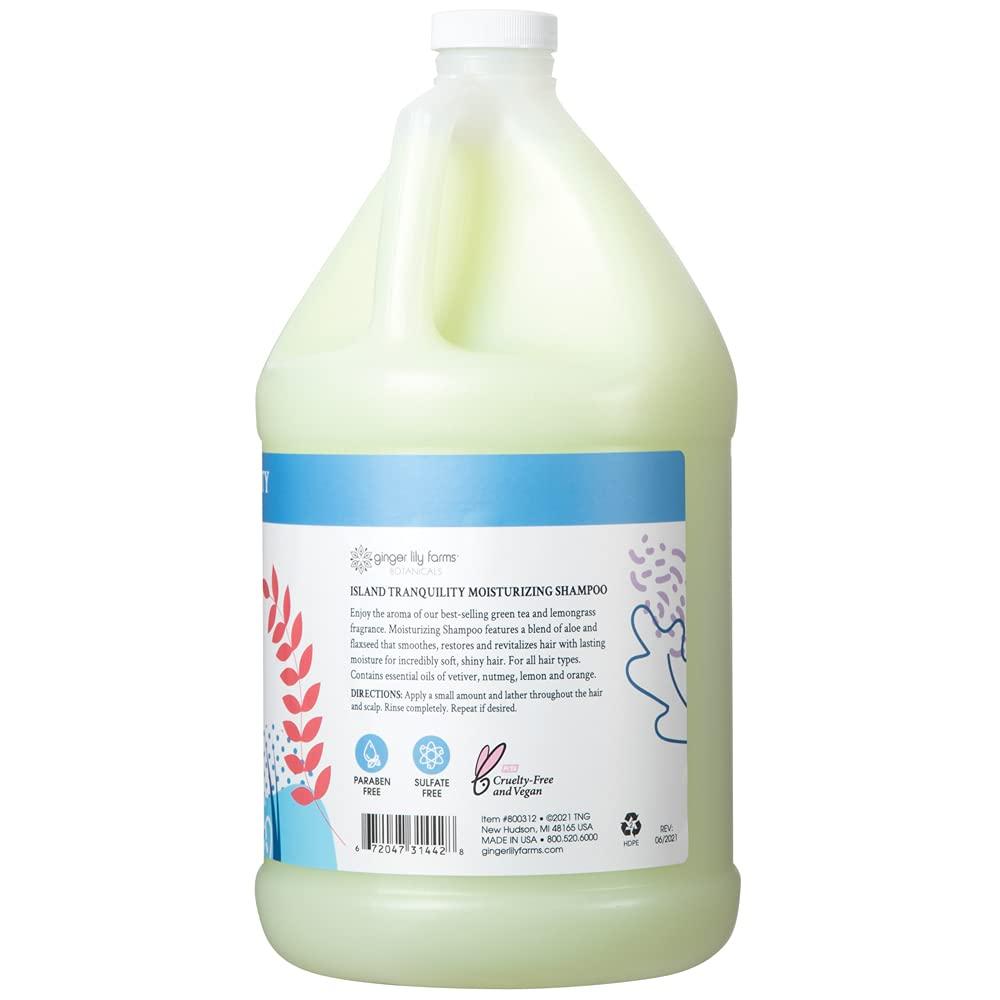 image:imageGinger Lily Farms Botanicals Moisturizing Shampoo for All Hair Types Coco Mango 100 Vegan amp CrueltyFree Coconut Mango Scent 1 Gallon 128 fl oz RefillIsland Tranquility