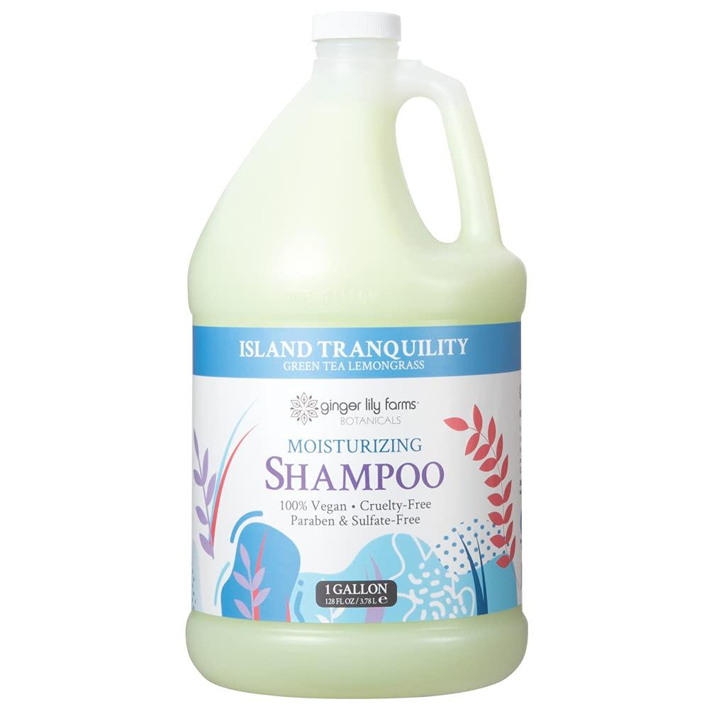 image:imageGinger Lily Farms Botanicals Moisturizing Shampoo for All Hair Types Coco Mango 100 Vegan amp CrueltyFree Coconut Mango Scent 1 Gallon 128 fl oz RefillIsland Tranquility