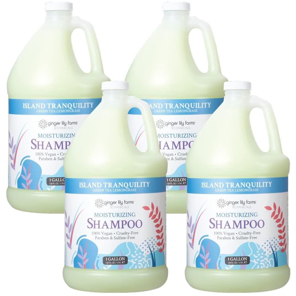 image:imageGinger Lily Farms Botanicals Moisturizing Shampoo for All Hair Types Coco Mango 100 Vegan amp CrueltyFree Coconut Mango Scent 1 Gallon 128 fl oz RefillIsland Tranquility