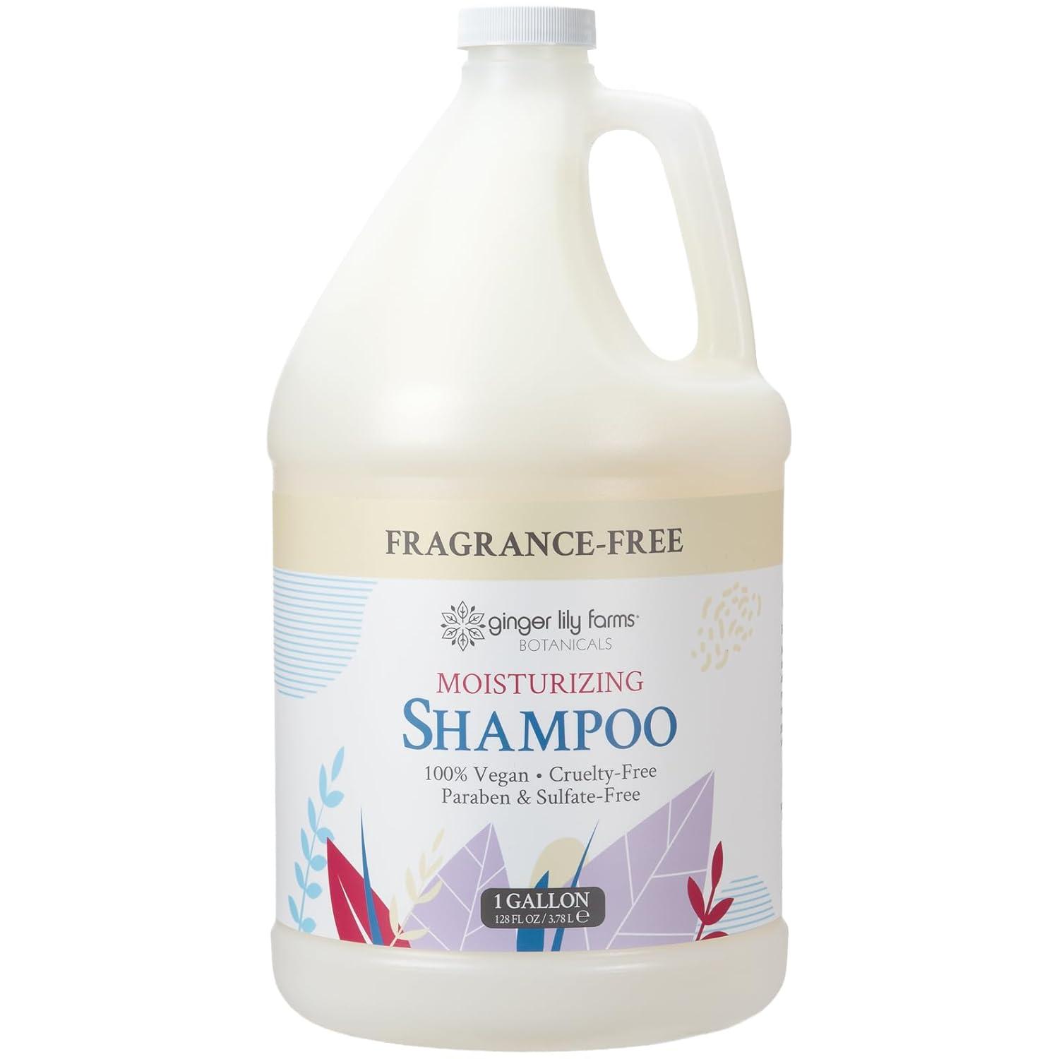 image:imageGinger Lily Farms Botanicals Moisturizing Shampoo for All Hair Types Coco Mango 100 Vegan amp CrueltyFree Coconut Mango Scent 1 Gallon 128 fl oz RefillFragrance Free